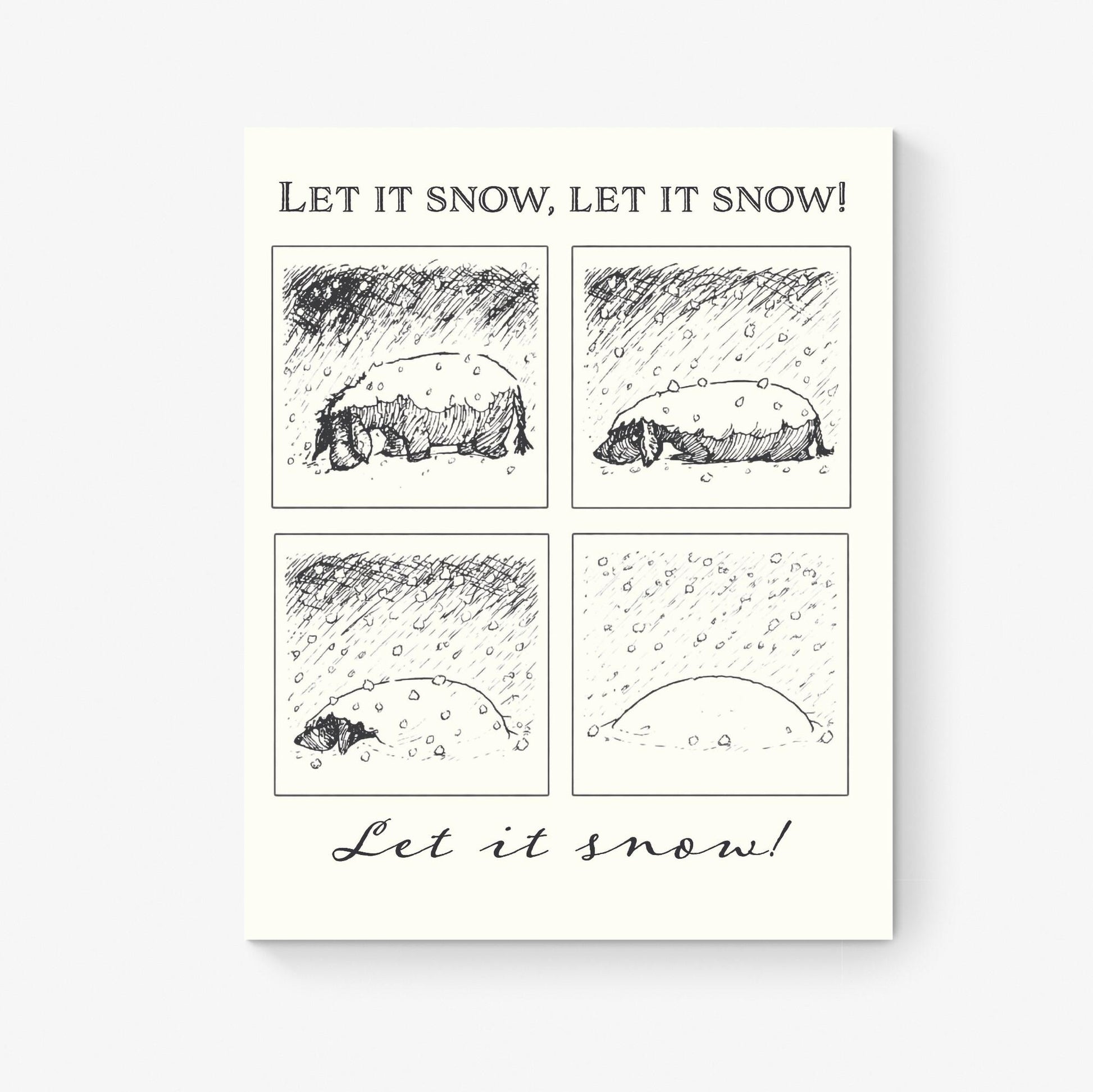 Let It Snow Eeyore Art Print | Winnie-the-Pooh | AA Milne | Children's Home Decor | Winter Poster