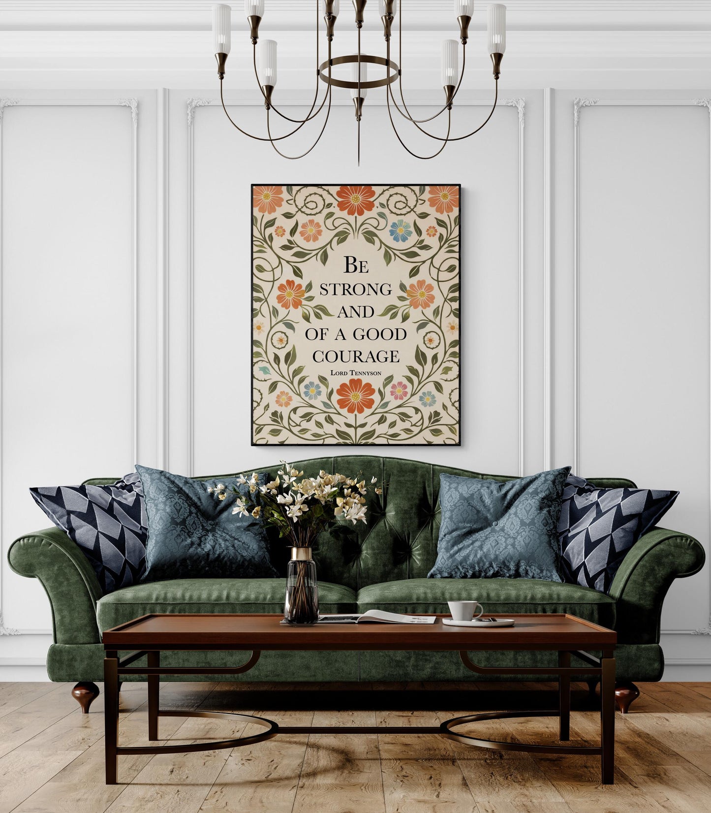 Remembrance Art Print | Lord Tennyson | Better To Have Loved And Lost | William Morris Home Decor | Floral Literary Poster