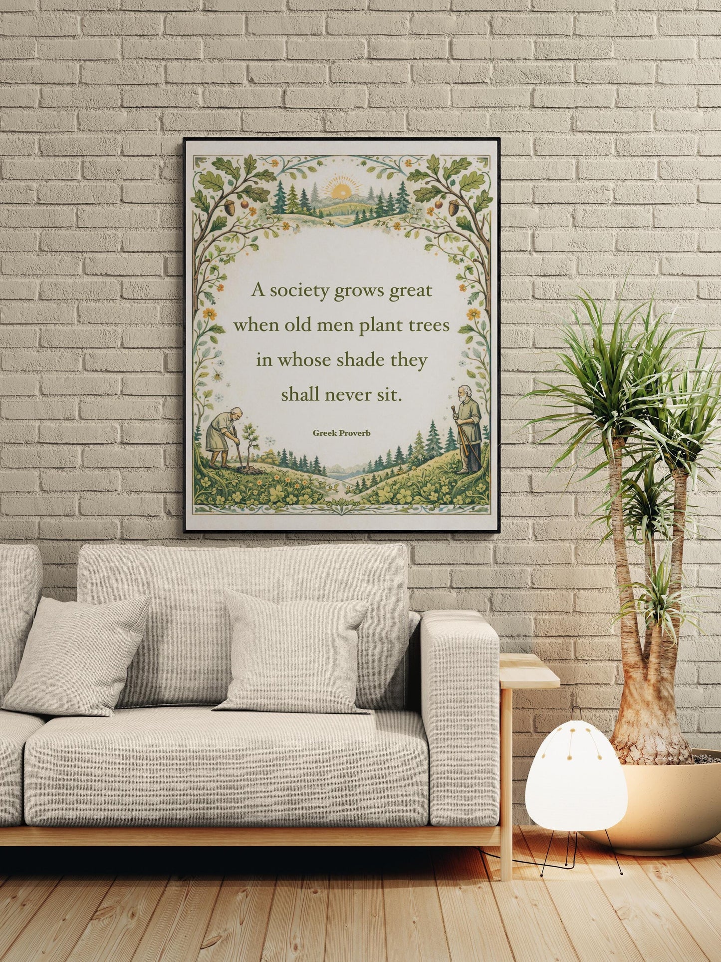 Society Grows Art Print | Home Decor Greek Proverb | Literary | Inspirational | Poster