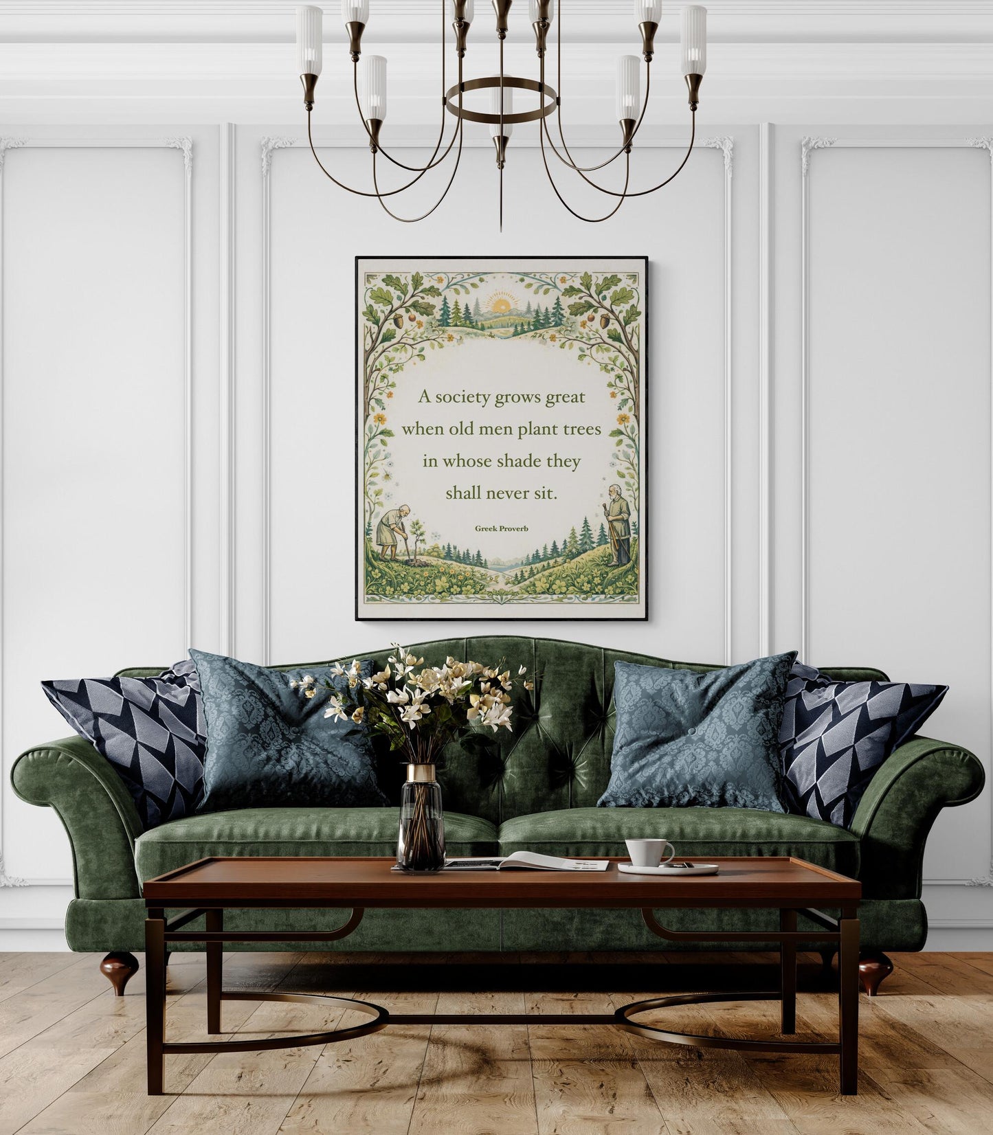 Society Grows Art Print | Home Decor Greek Proverb | Literary | Inspirational | Poster