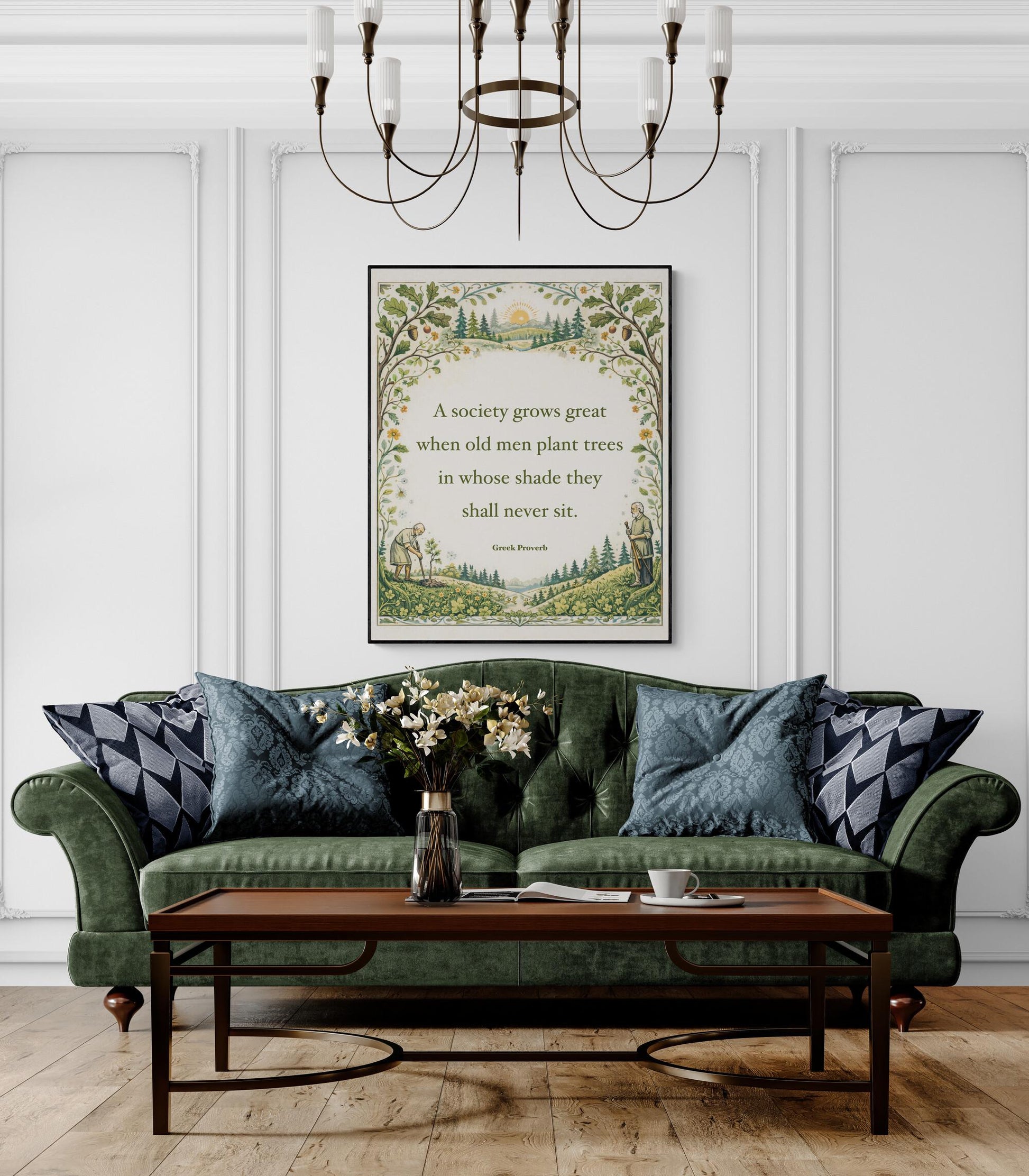 Society Grows Art Print | Home Decor Greek Proverb | Literary | Inspirational | Poster