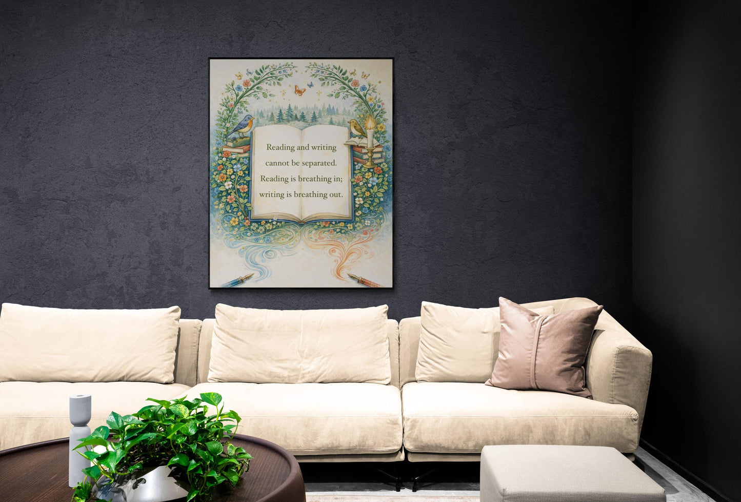 Reading & Writing Art Print | Home Decor | Educational | Literary | Inspirational | Learning Poster