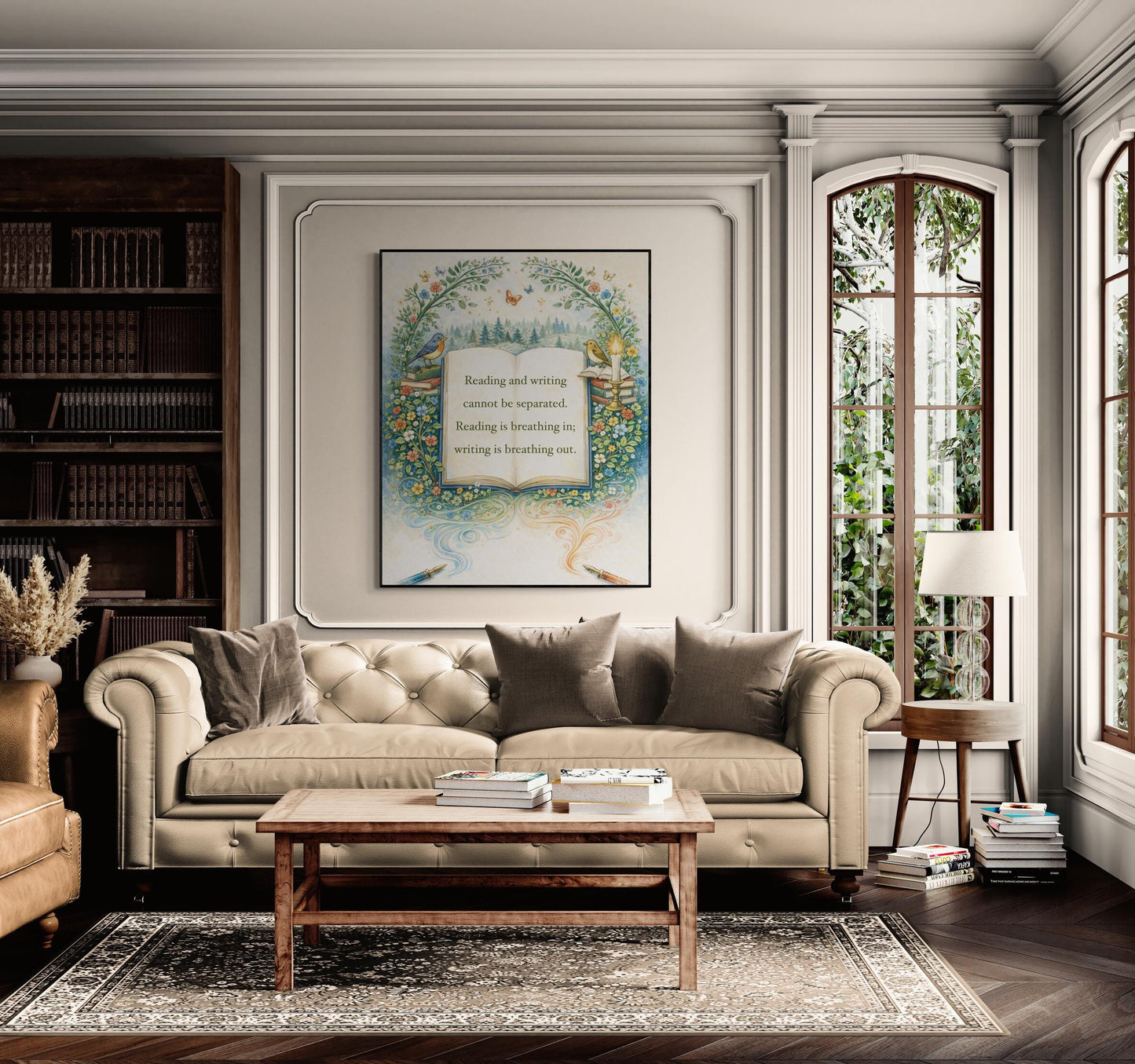 Reading & Writing Art Print | Home Decor | Educational | Literary | Inspirational | Learning Poster