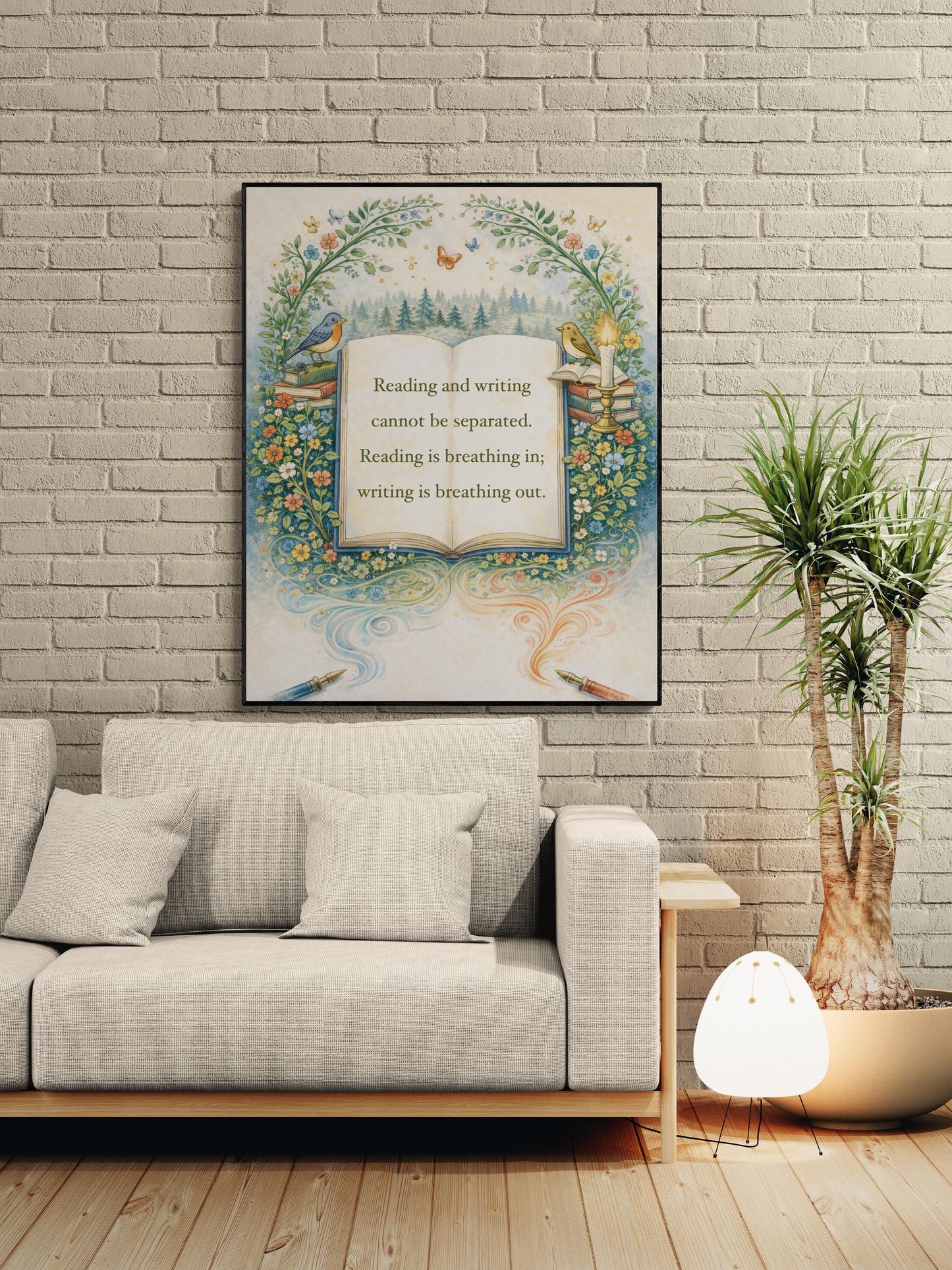 Reading & Writing Art Print | Home Decor | Educational | Literary | Inspirational | Learning Poster