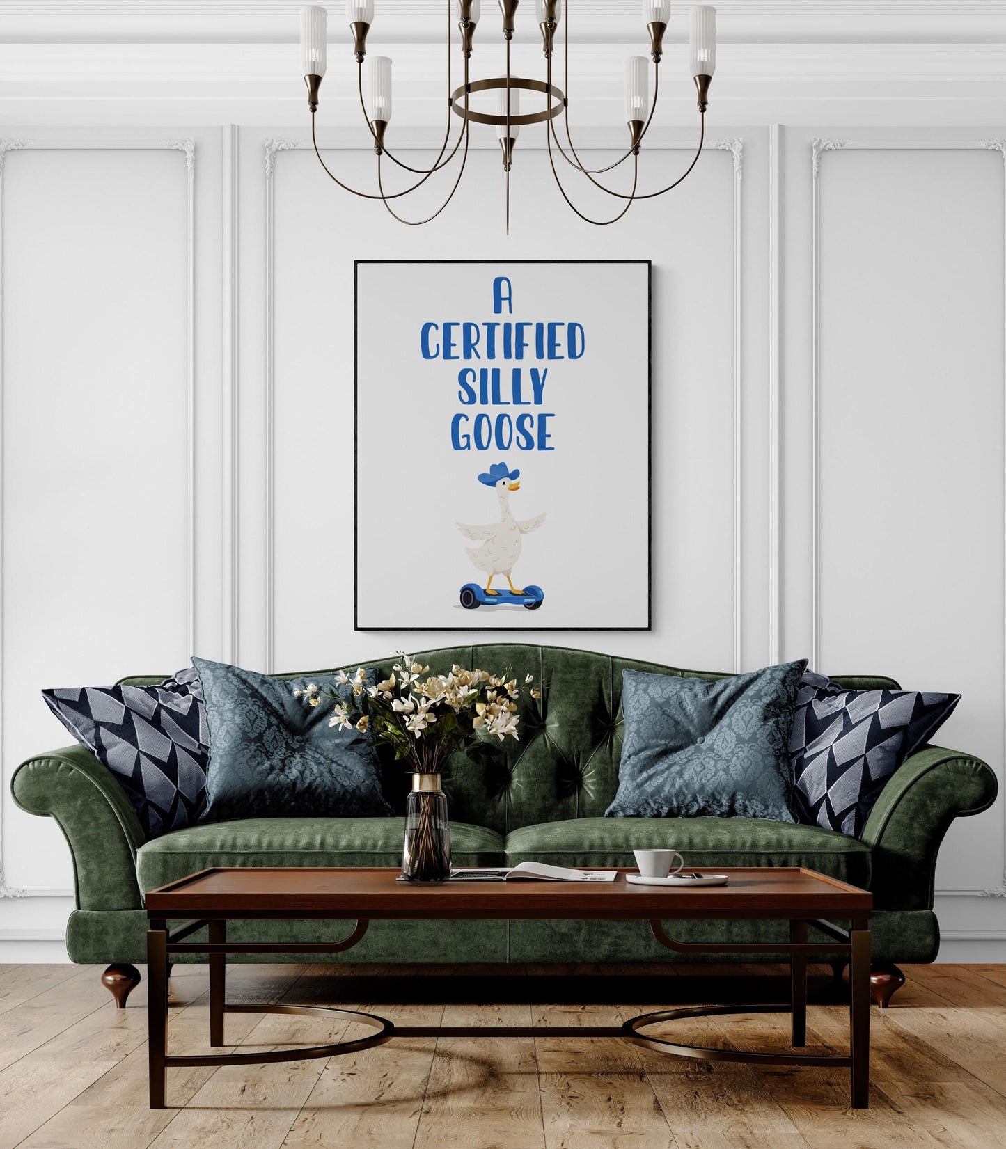 Silly Goose Art Print | Funny Family Home Decor | Playful House | Inspirational | Kids Wall Poster