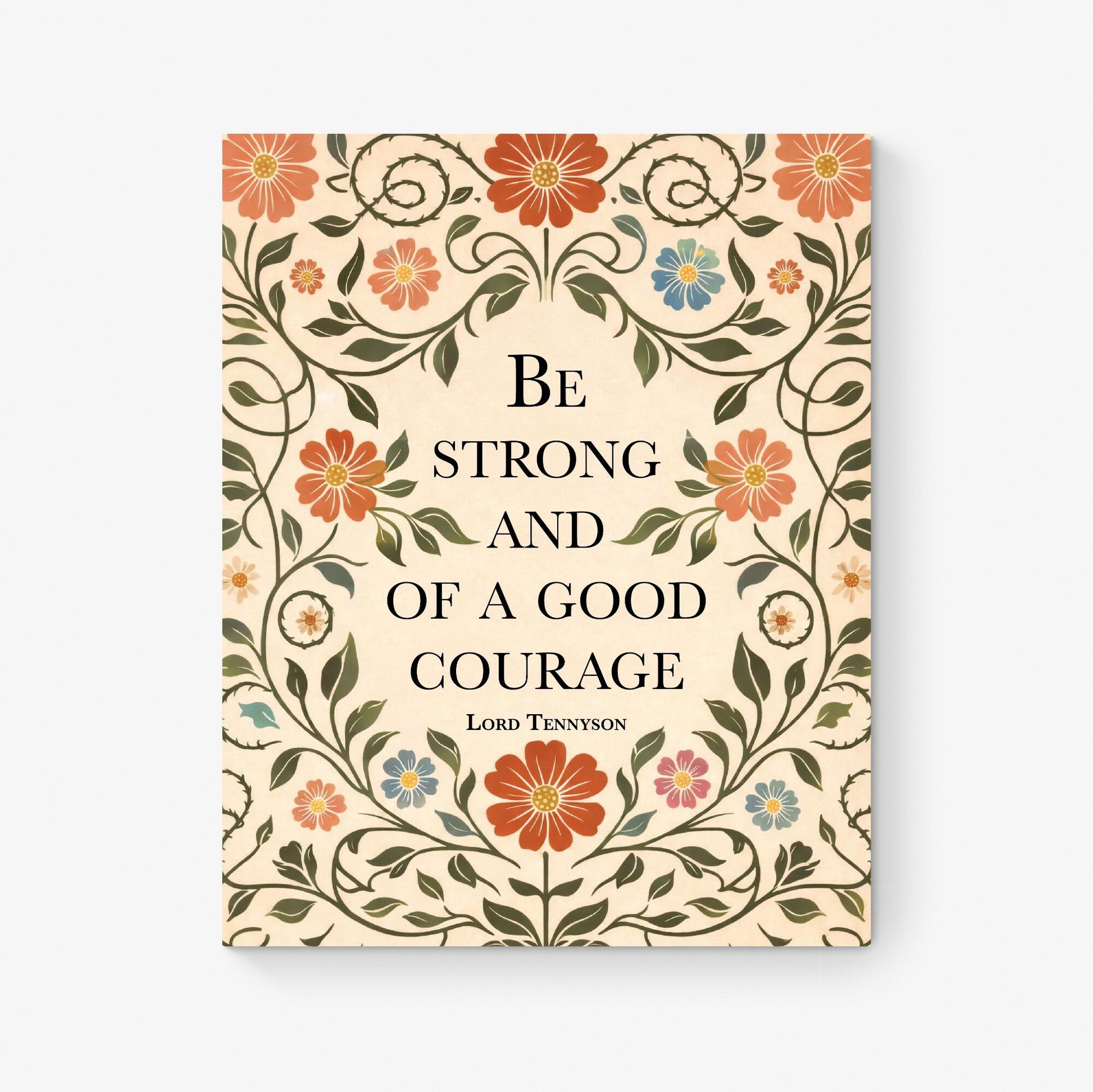 Remembrance Art Print | Lord Tennyson | Better To Have Loved And Lost | William Morris Home Decor | Floral Literary Poster