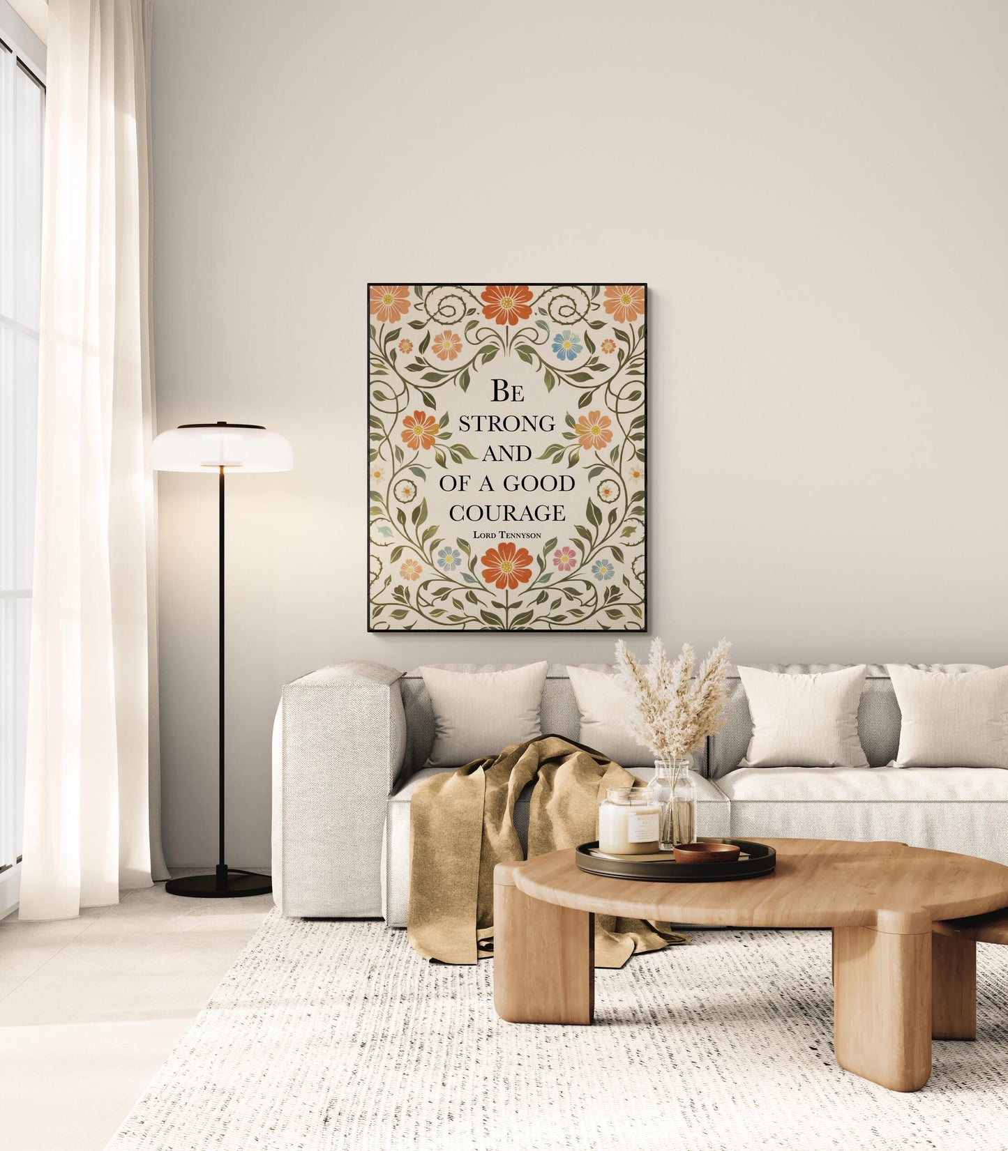 Remembrance Art Print | Lord Tennyson | Better To Have Loved And Lost | William Morris Home Decor | Floral Literary Poster