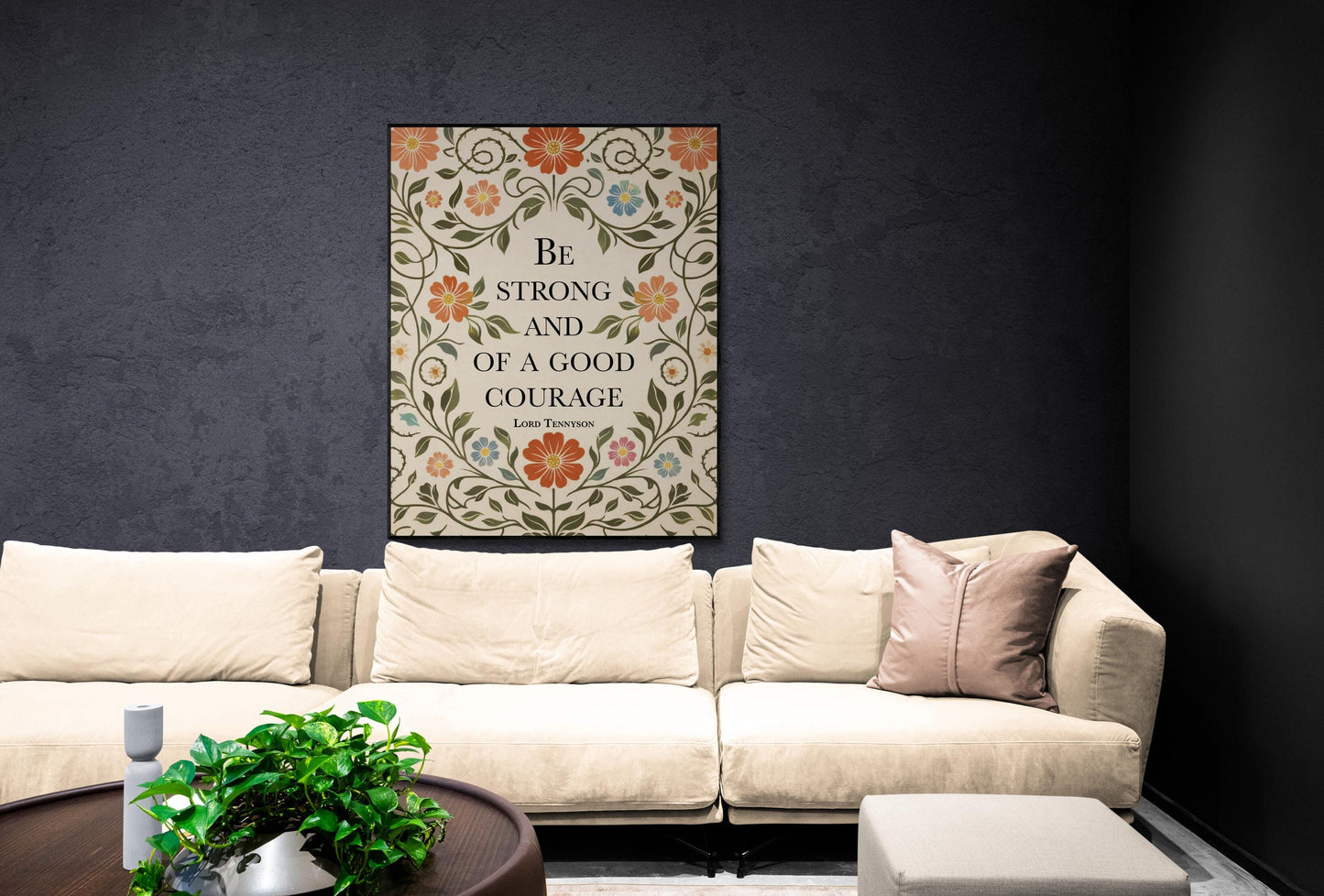 Remembrance Art Print | Lord Tennyson | Better To Have Loved And Lost | William Morris Home Decor | Floral Literary Poster