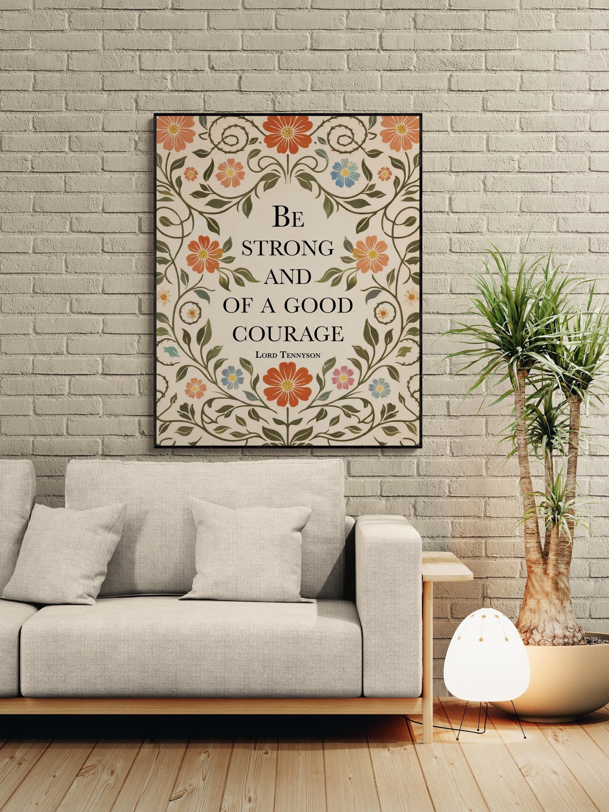 Remembrance Art Print | Lord Tennyson | Better To Have Loved And Lost | William Morris Home Decor | Floral Literary Poster