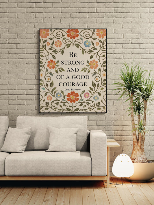 Remembrance Art Print | Lord Tennyson | Better To Have Loved And Lost | William Morris Home Decor | Floral Literary Poster