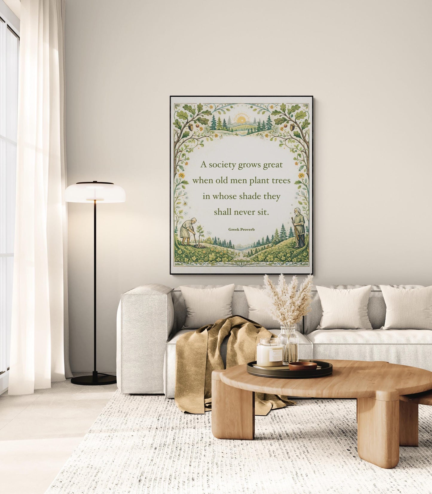 Society Grows Art Print | Home Decor Greek Proverb | Literary | Inspirational | Poster