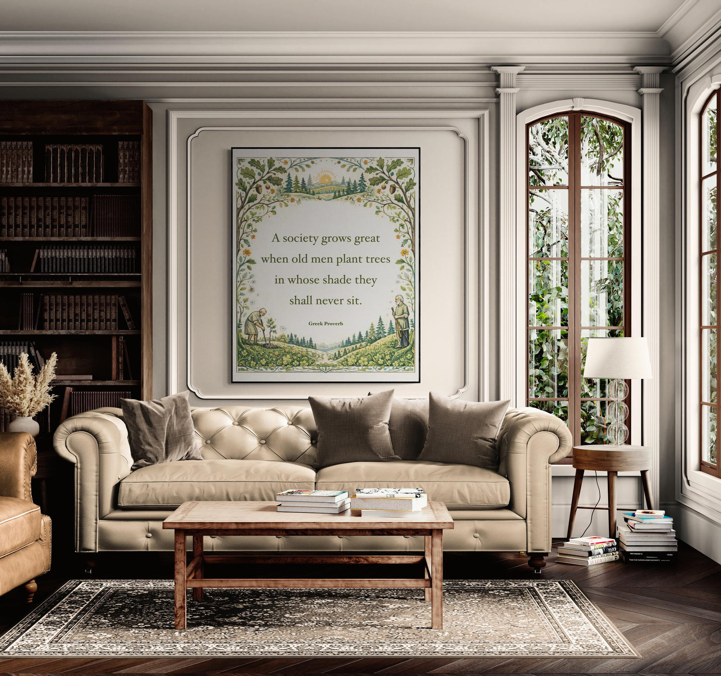 Society Grows Art Print | Home Decor Greek Proverb | Literary | Inspirational | Poster