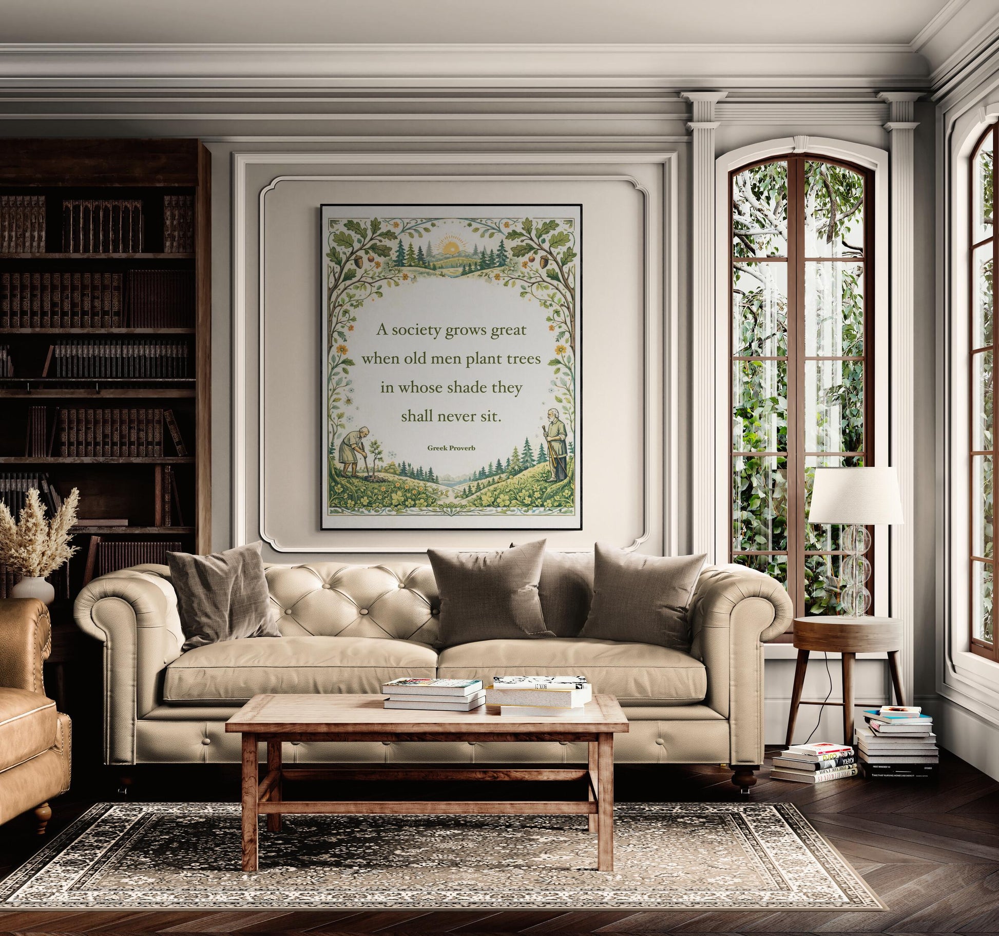 Society Grows Art Print | Home Decor Greek Proverb | Literary | Inspirational | Poster