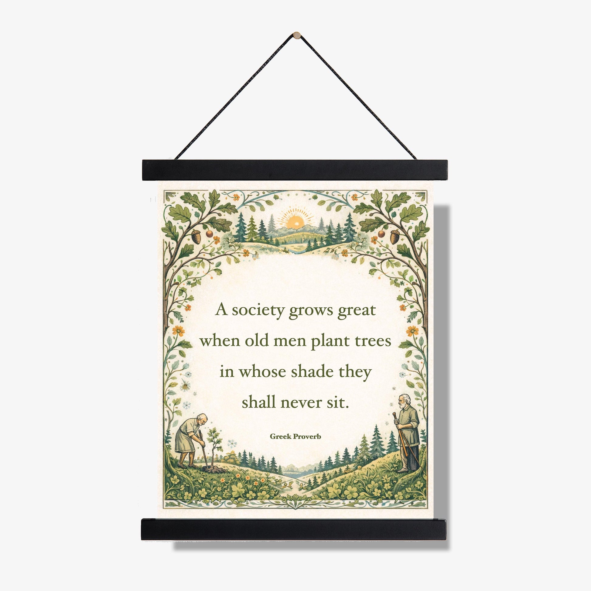 Society Grows Art Print | Home Decor Greek Proverb | Literary | Inspirational | Poster