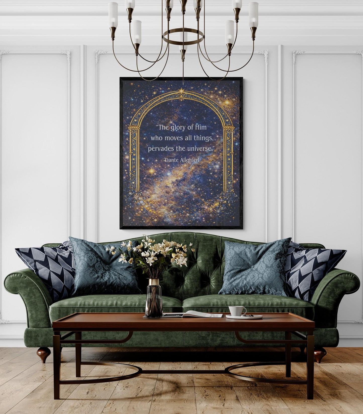 Dante Quote Art Print | Glory of Him | Divine Comedy | Literary Home Decor | Celestial Poster