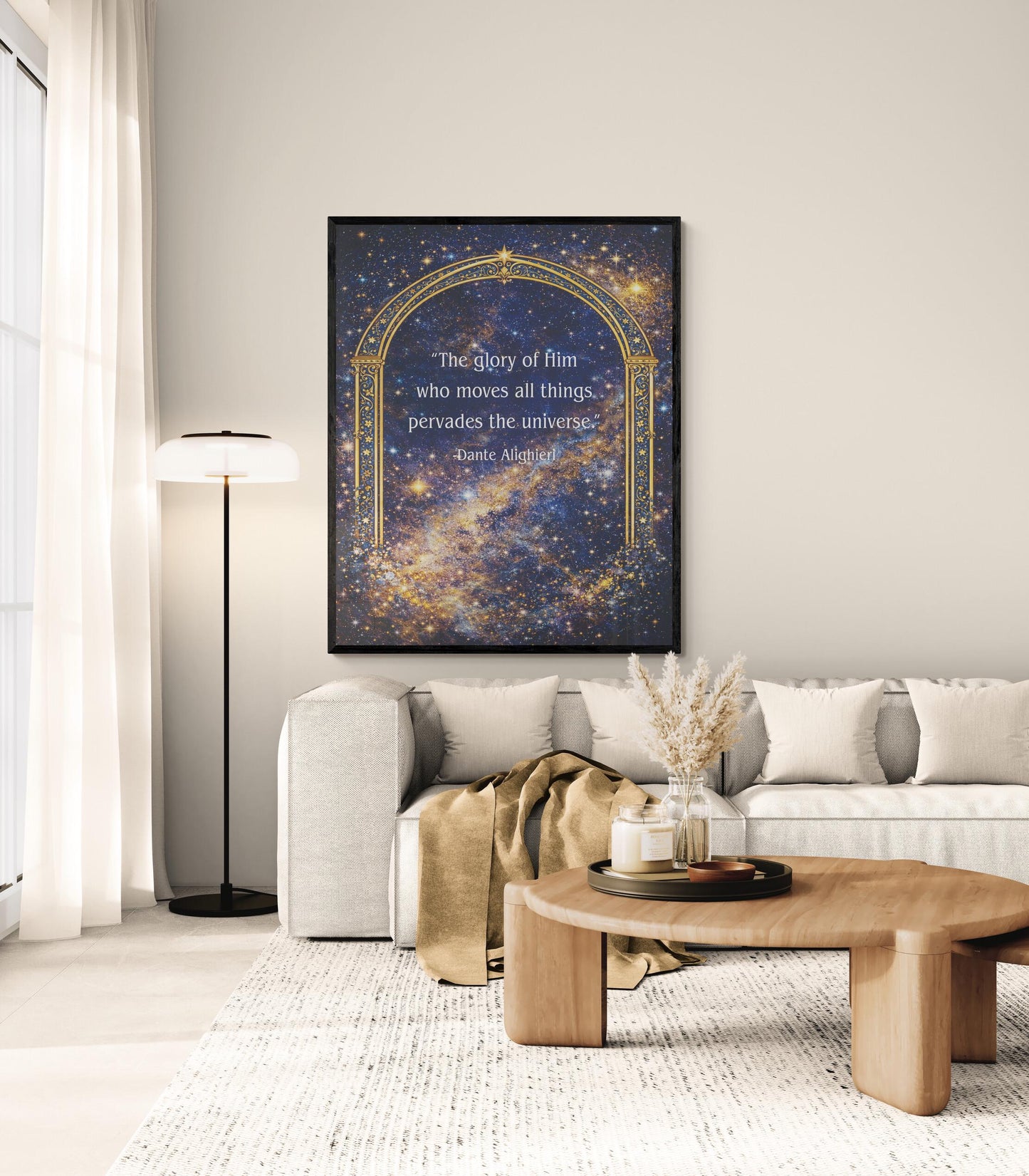 Dante Quote Art Print | Glory of Him | Divine Comedy | Literary Home Decor | Celestial Poster