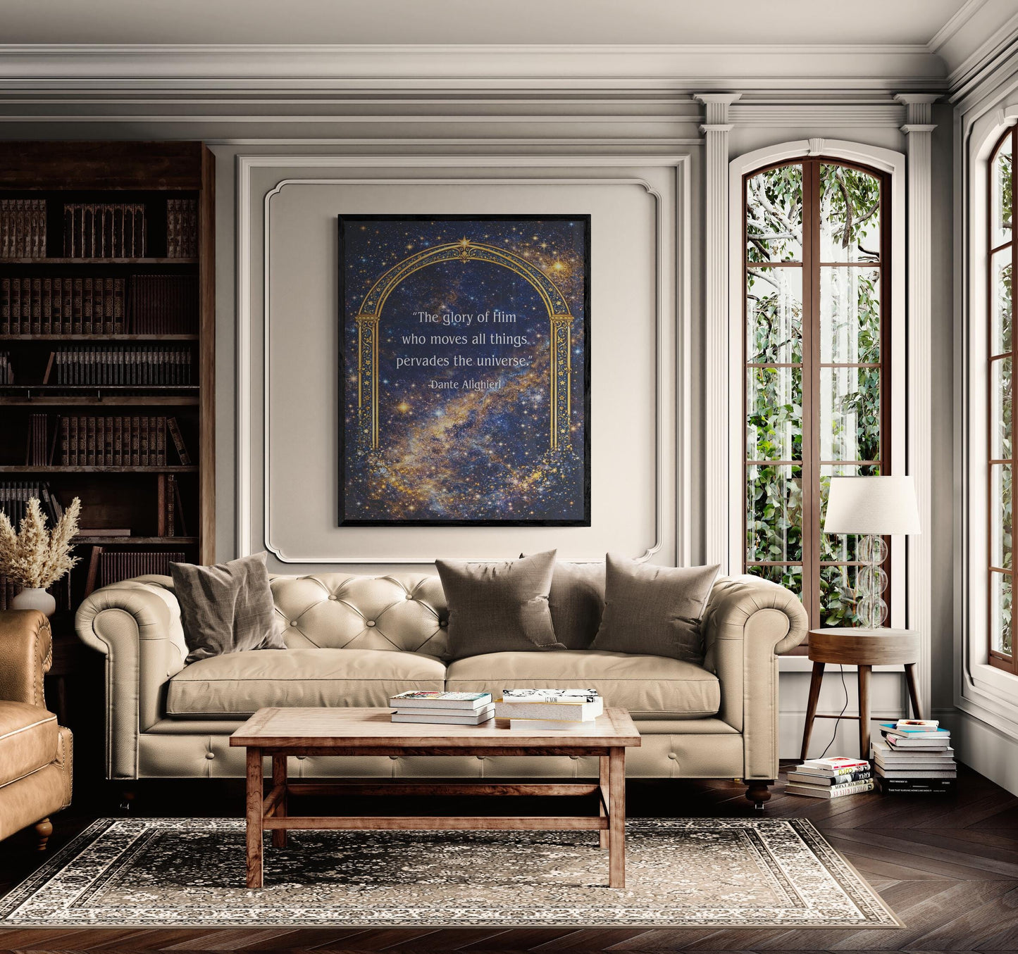 Dante Quote Art Print | Glory of Him | Divine Comedy | Literary Home Decor | Celestial Poster