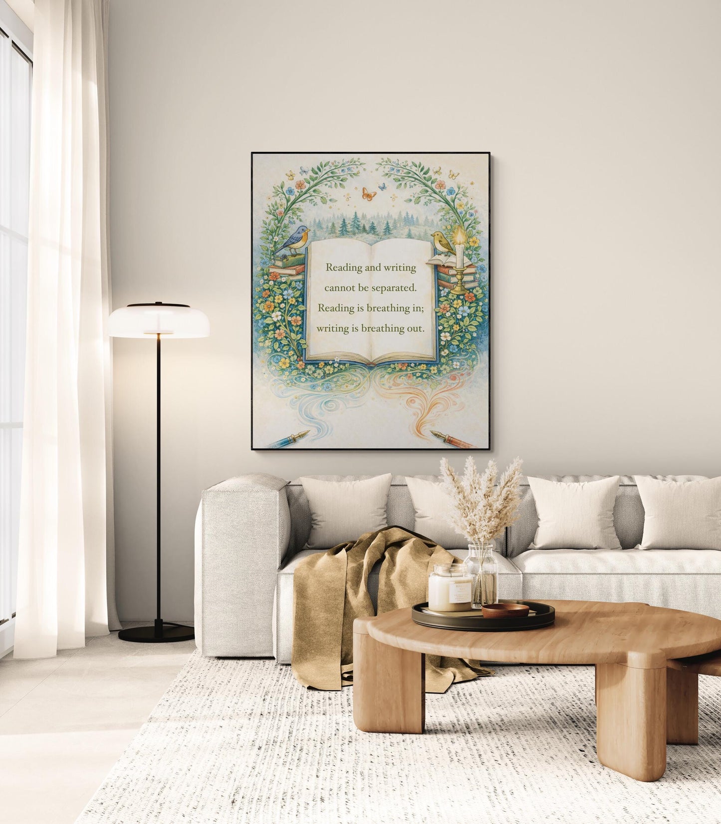 Reading & Writing Art Print | Home Decor | Educational | Literary | Inspirational | Learning Poster