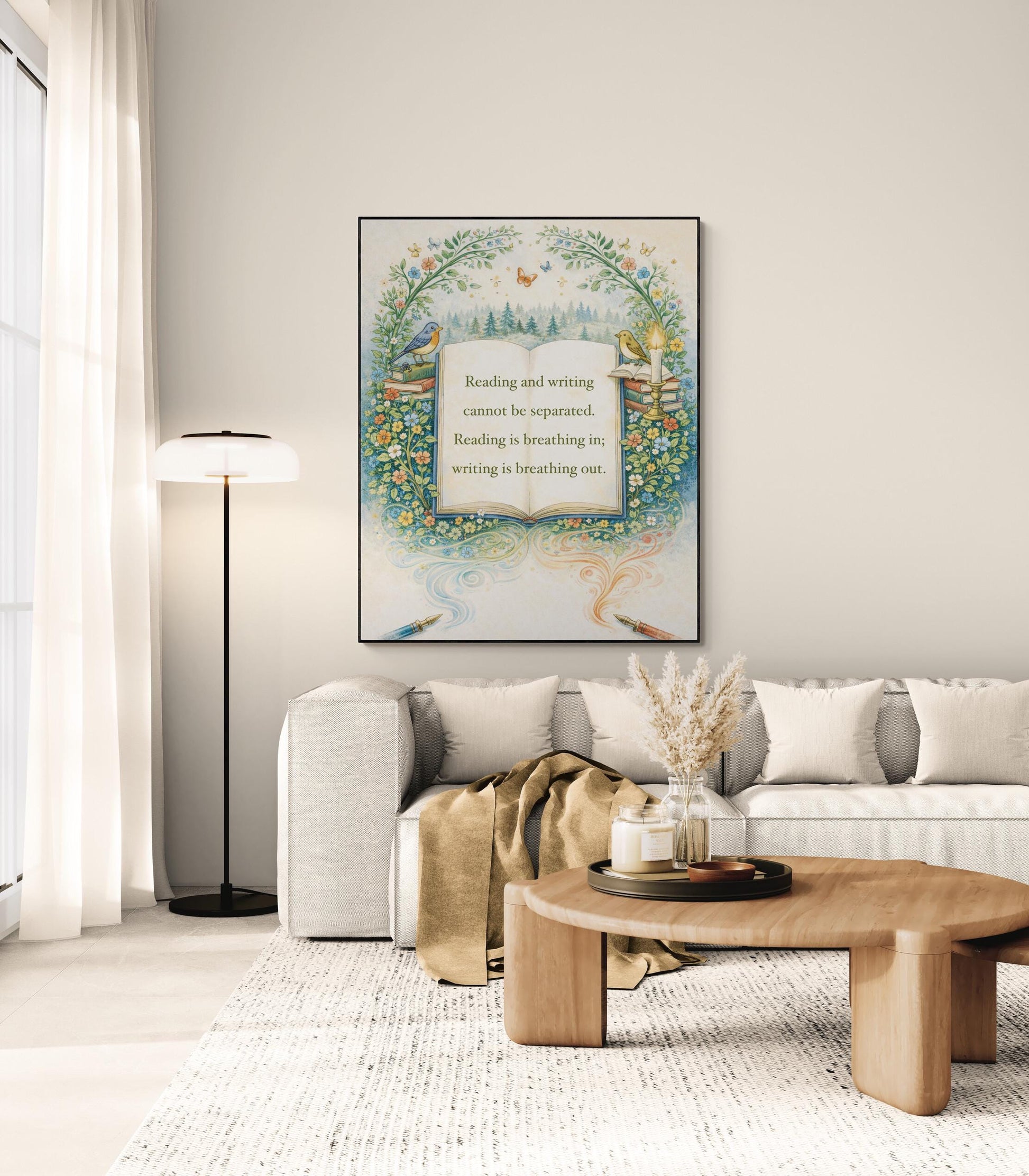Reading & Writing Art Print | Home Decor | Educational | Literary | Inspirational | Learning Poster