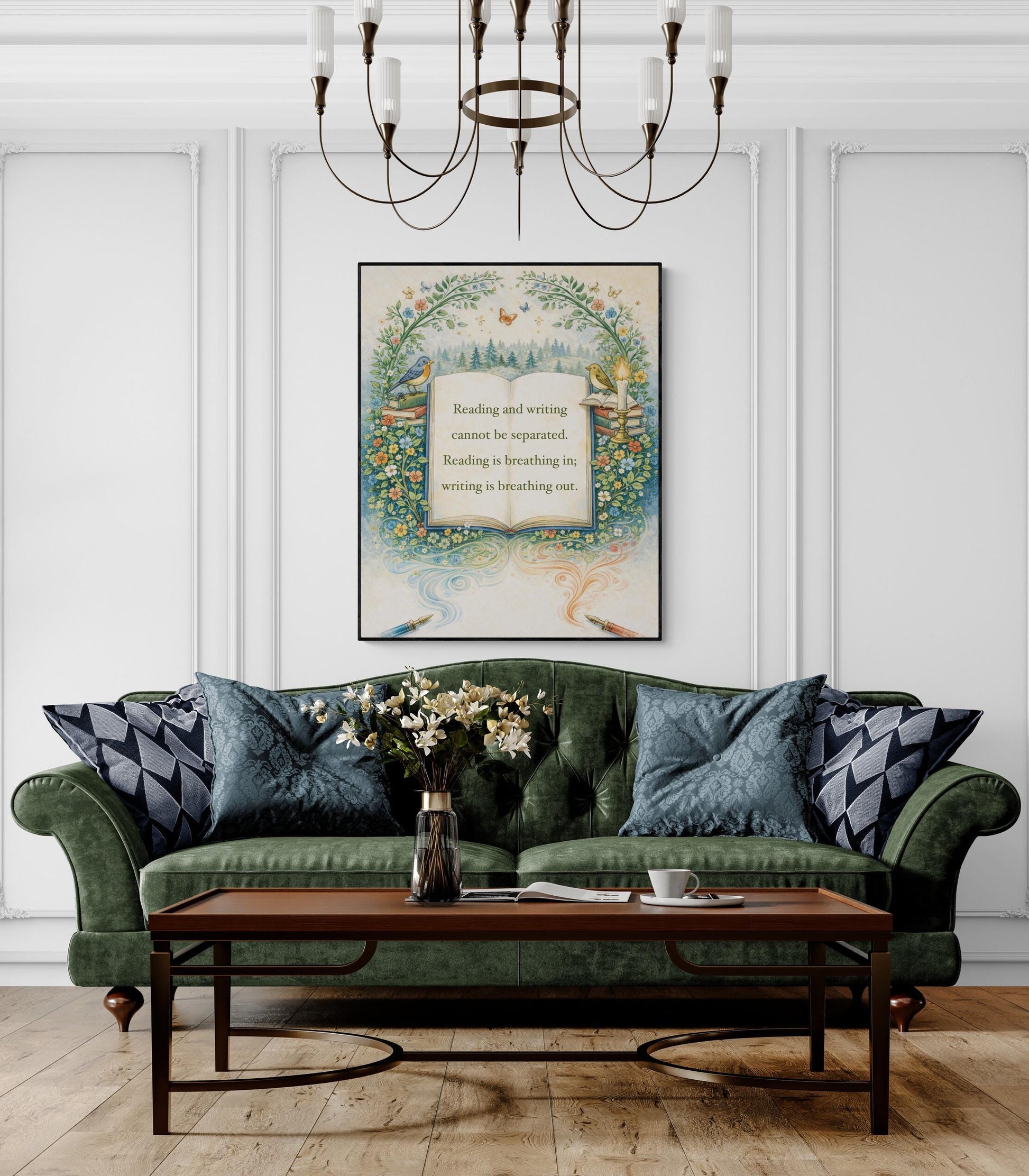 Reading & Writing Art Print | Home Decor | Educational | Literary | Inspirational | Learning Poster