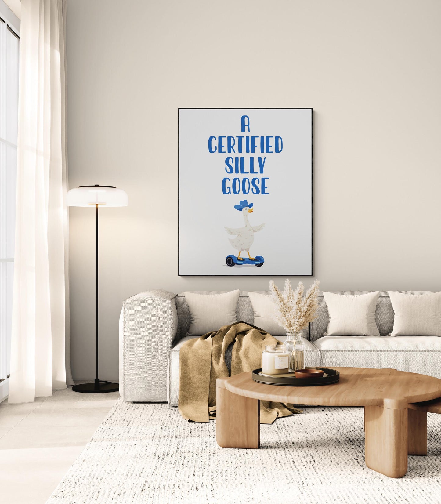 Silly Goose Art Print | Funny Family Home Decor | Playful House | Inspirational | Kids Wall Poster