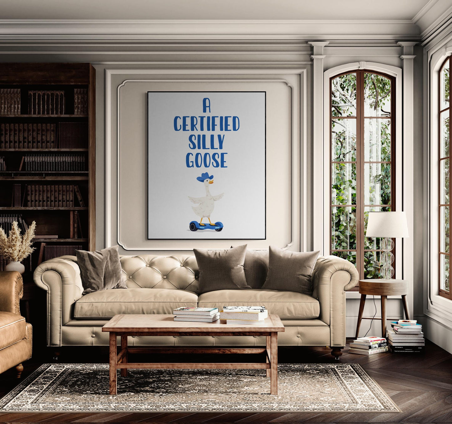 Silly Goose Art Print | Funny Family Home Decor | Playful House | Inspirational | Kids Wall Poster