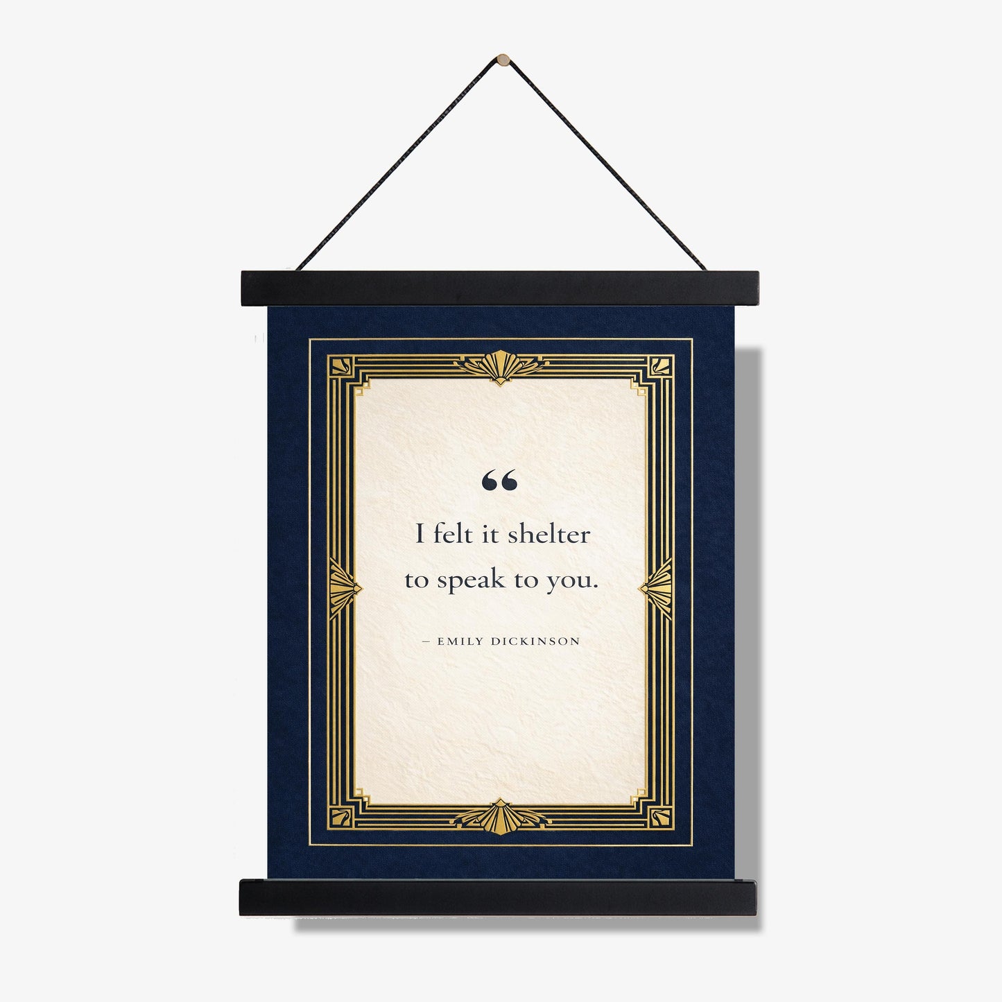 Emily Dickinson Quote Art Print | I Felt It Shelter | Literary Home Decor | Poetry | Art Deco Poster
