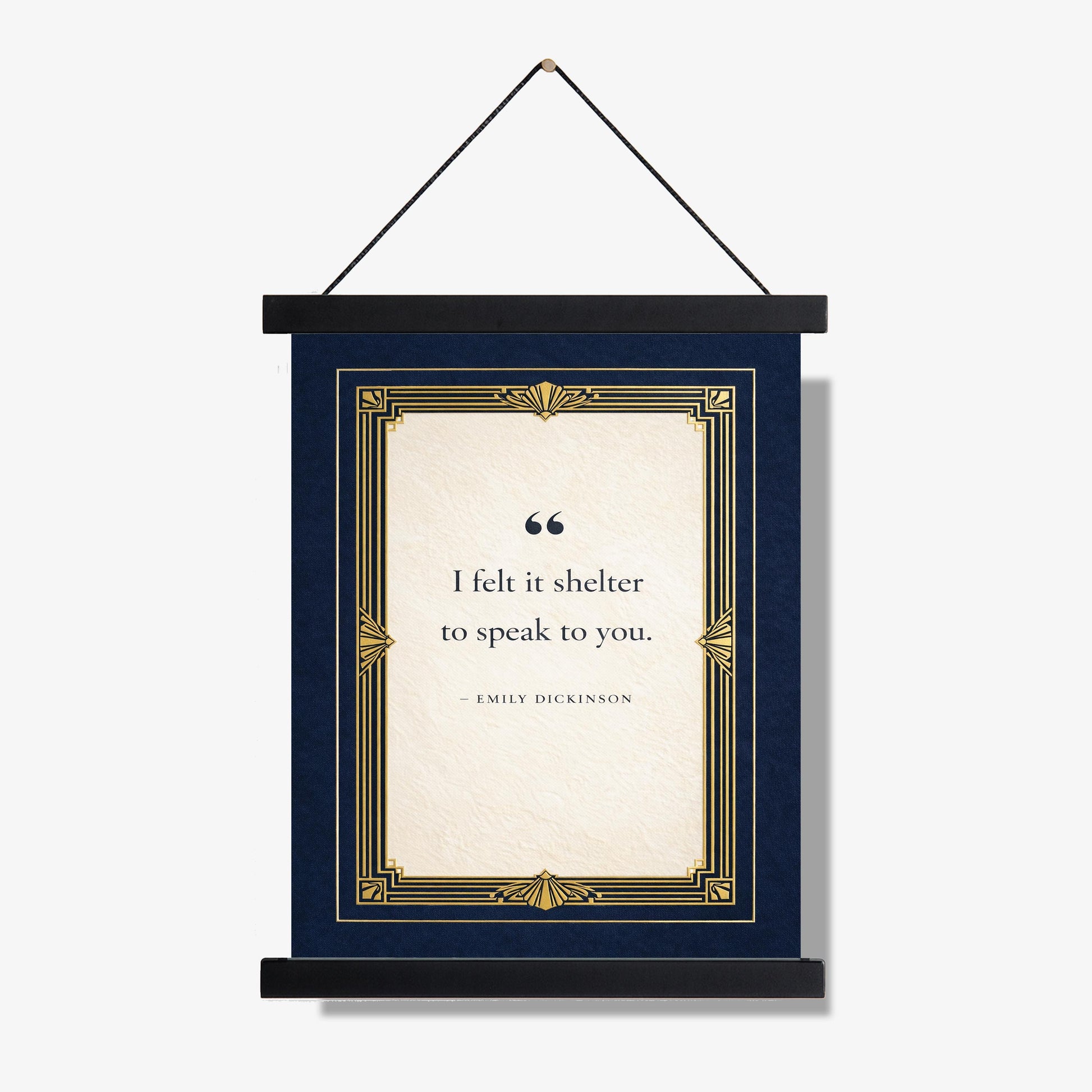 Emily Dickinson Quote Art Print | I Felt It Shelter | Literary Home Decor | Poetry | Art Deco Poster