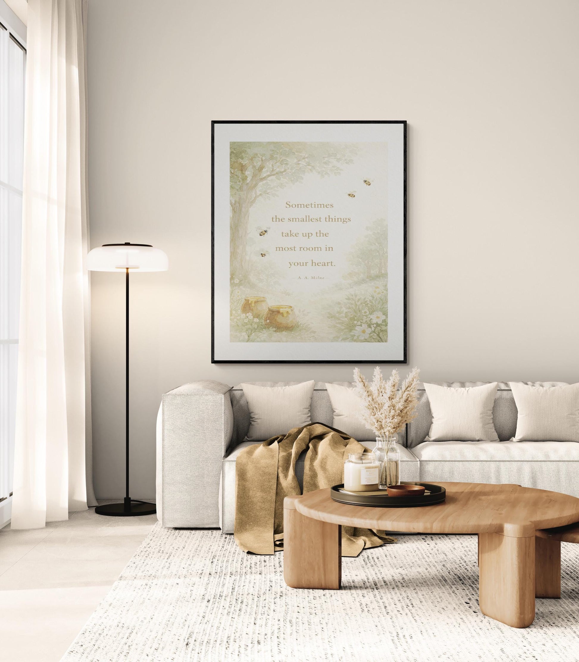 The Smallest Things Quote Art Print | Woodlands | AA Milne | Children's Home Decor | Literary | Nursery Poster