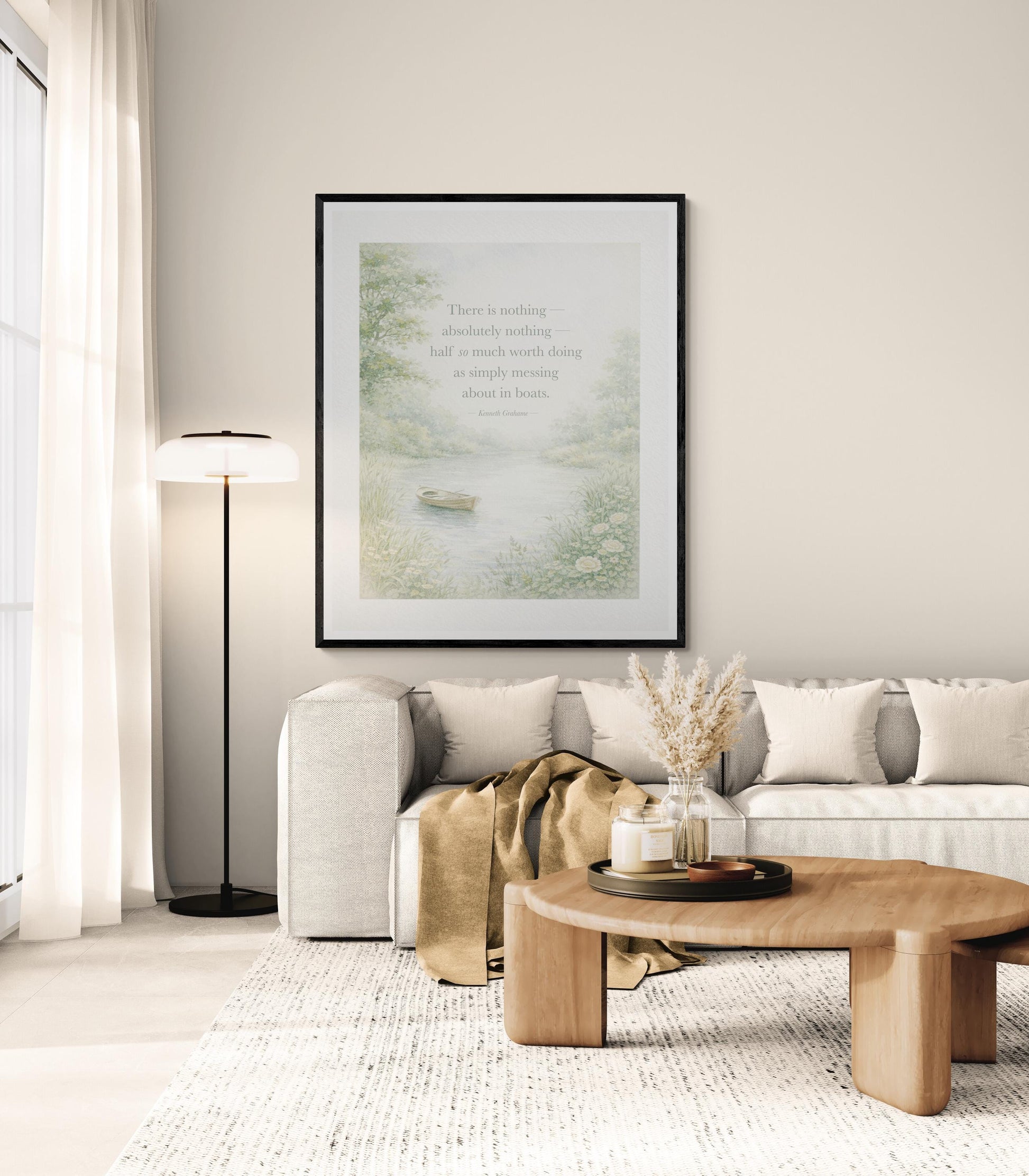 Messing About In Boats Quote Art Print | Kenneth Grahame | Children's Home Decor | Literary | Nursery Poster