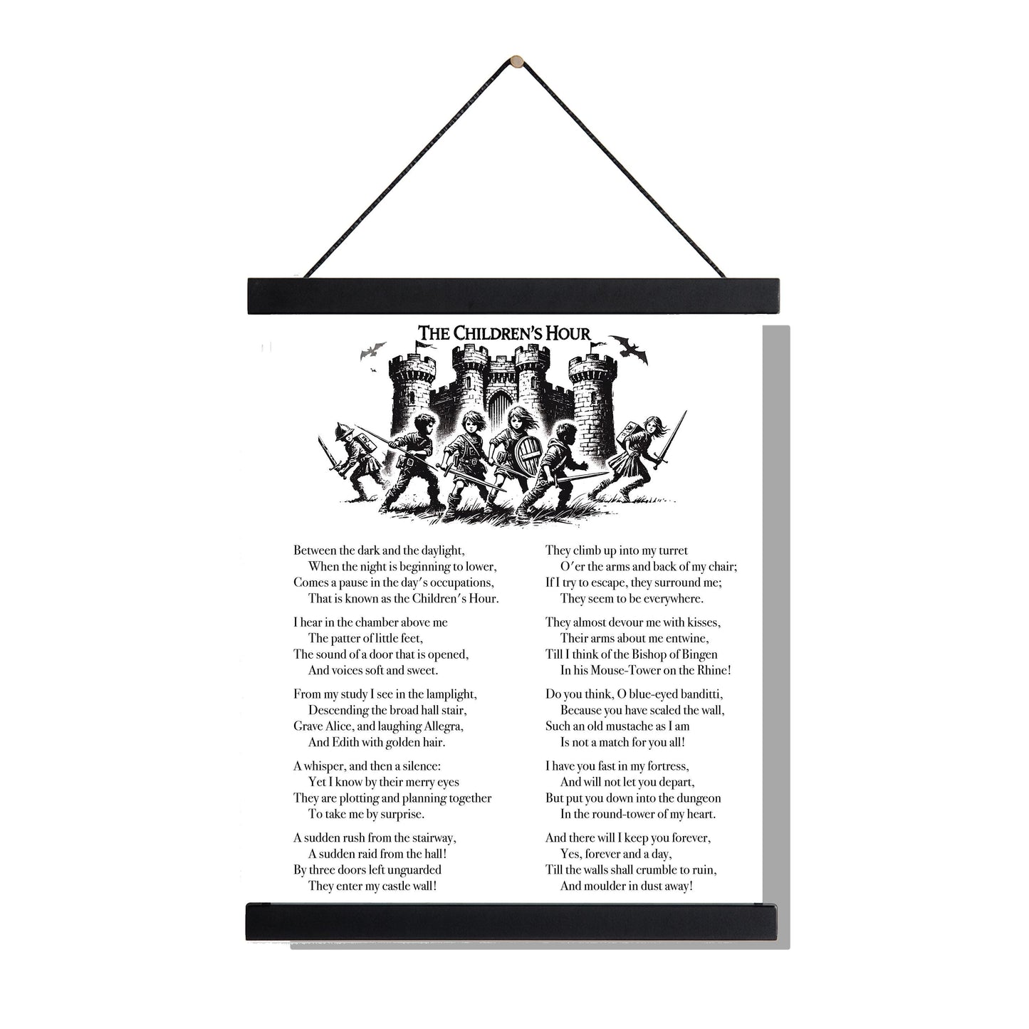 Henry Wadsworth Longfellow Quote Art Print | Children's Hour | Poem Sketch | Children Kids Parents | Inspirational | Home Decor | Poster