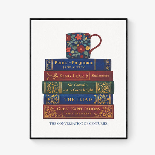 Classic Literature Art Print | Conversation Of Centuries | Coffee Mug | Home Decor | Literary | Poster