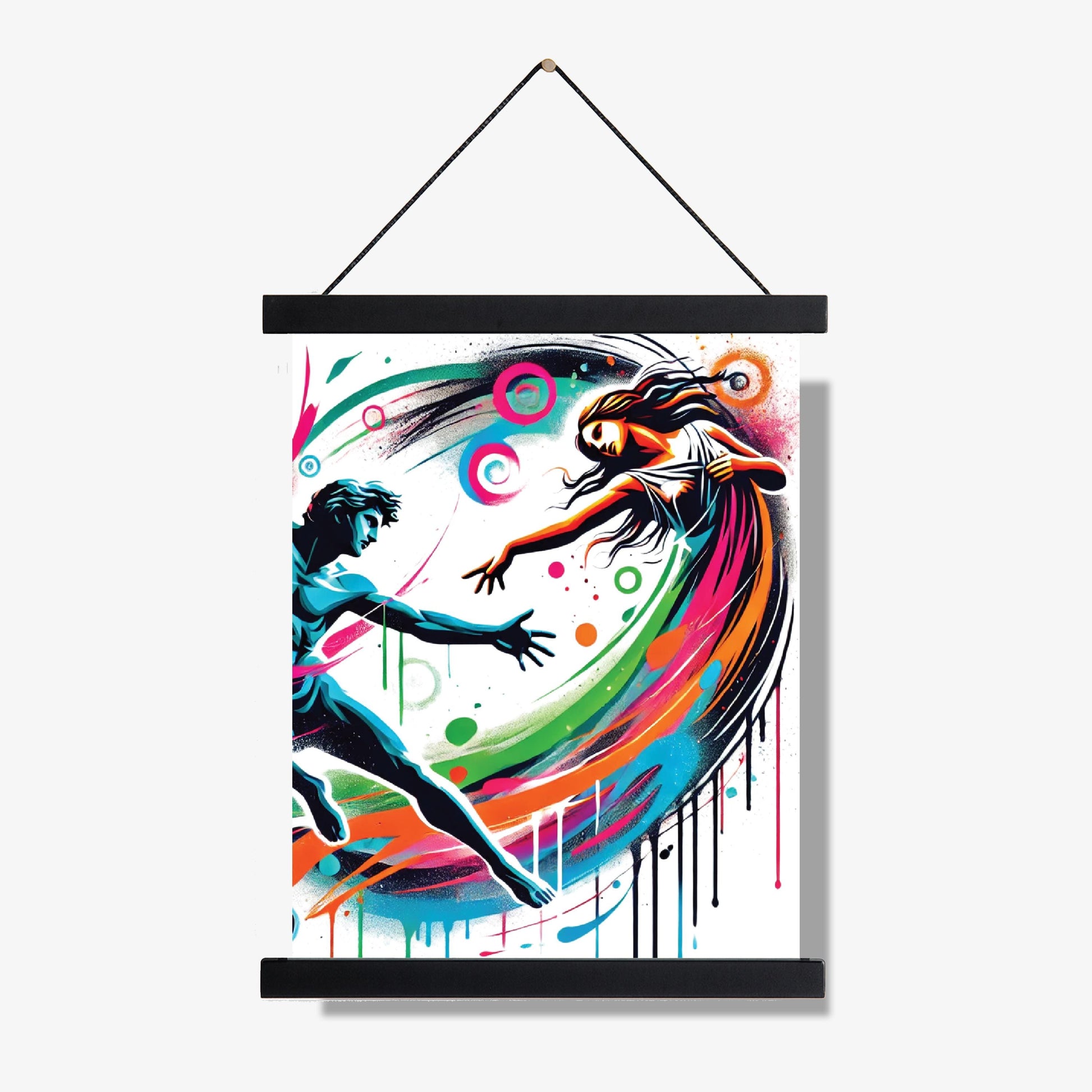 Orpheus and Eurydice Graffiti Art Print | Ancient Greek Mythology | Lovers Tragedy | Gods and Goddess Myth | Urban Home Decor | Poster
