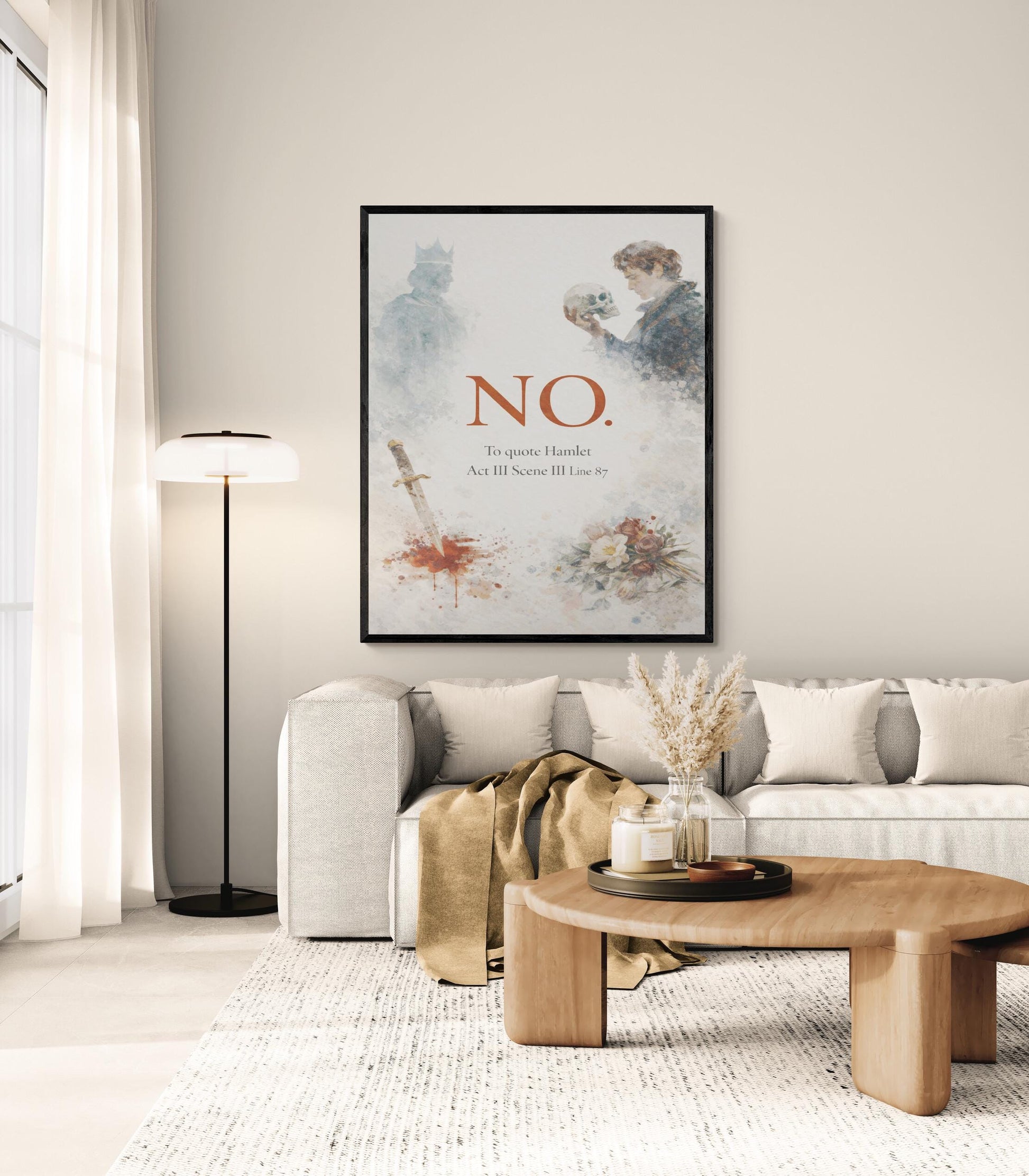 William Shakespeare Quote Art Print | Hamlet | Classic Literary Wall Artwork | Home Decor | William Morris Poster