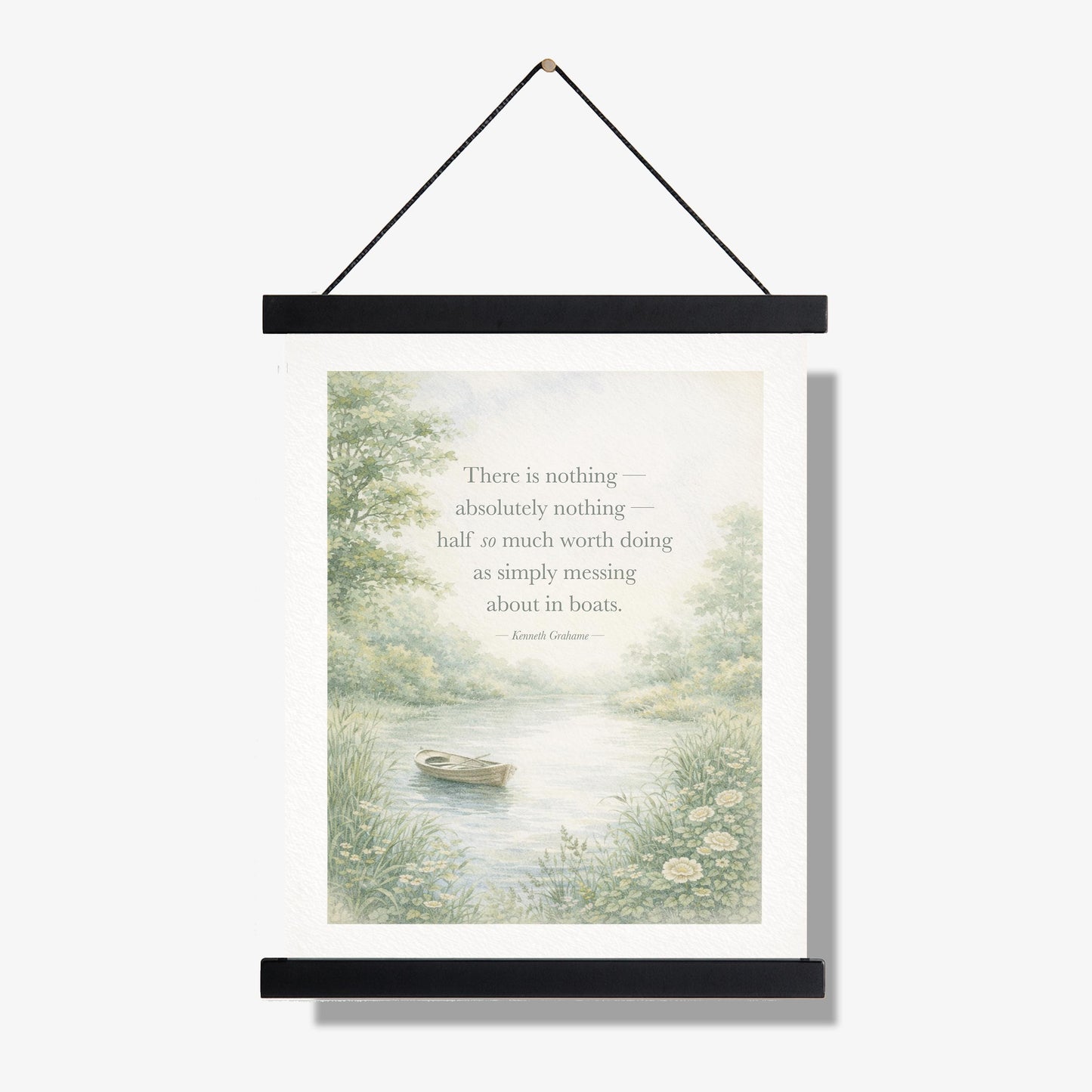 Messing About In Boats Quote Art Print | Kenneth Grahame | Children's Home Decor | Literary | Nursery Poster
