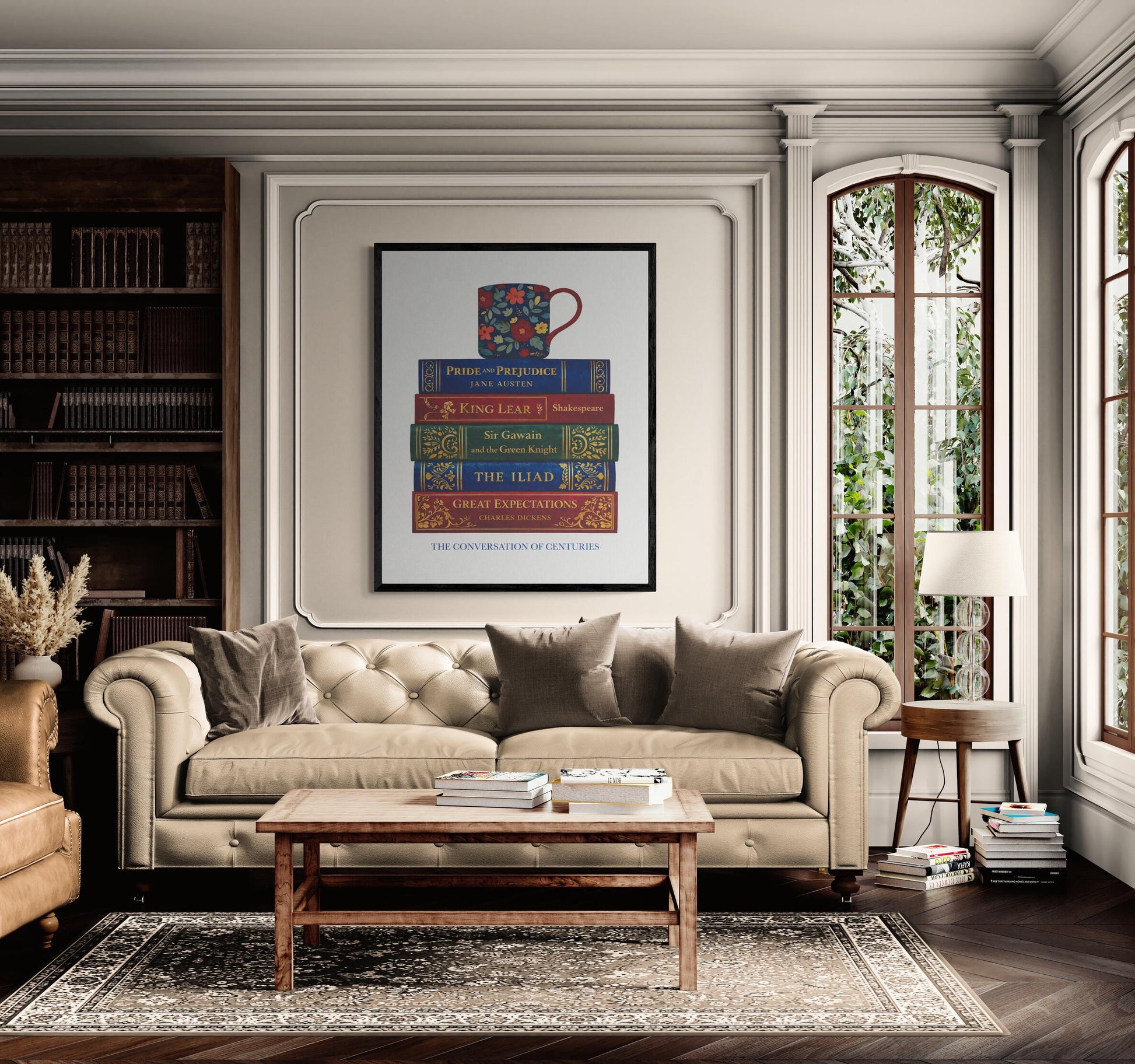 Classic Literature Art Print | Conversation Of Centuries | Coffee Mug | Home Decor | Literary | Poster