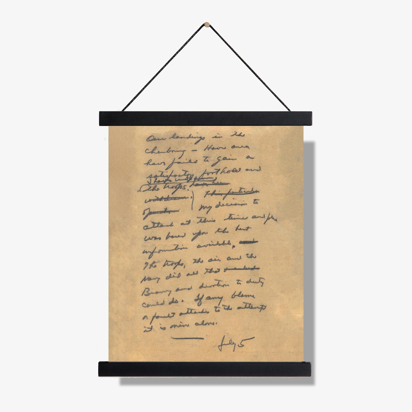 Eisenhower Art Print | In Case of Failure Draft Letter | D-Day Order Of The Day | Military Home Decor| World War 2 | Poster
