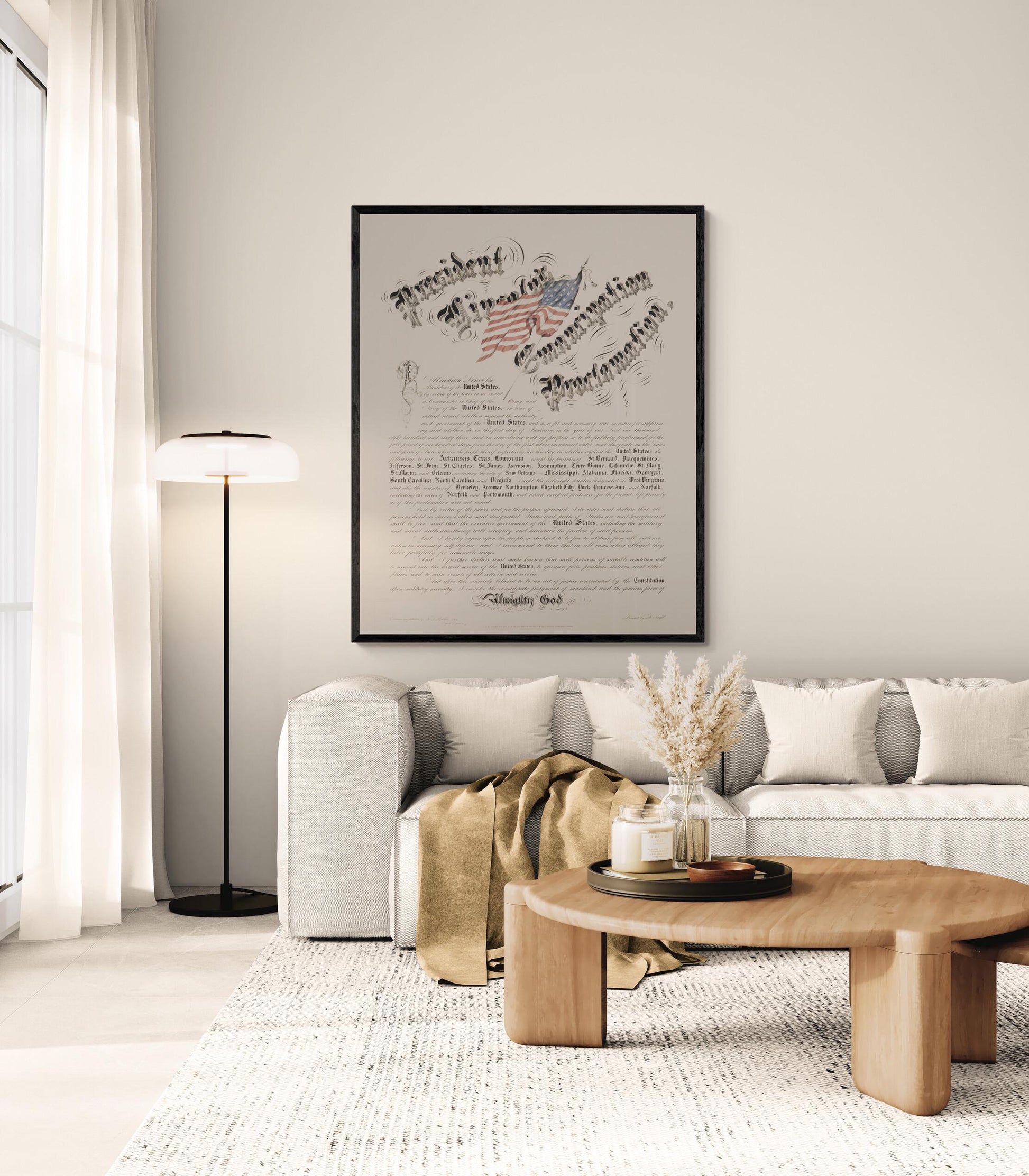 The Emancipation Proclamation | Art Print | The Civil War | United States | Abraham Lincoln | Historical | Vintage Home Decor Poster