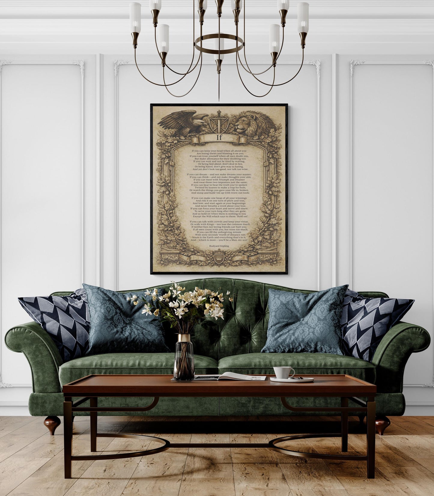 If Poem Quote Art Print | Rudyard Kipling | Poetry | Son | Vintage Home Decor | Literary Poster