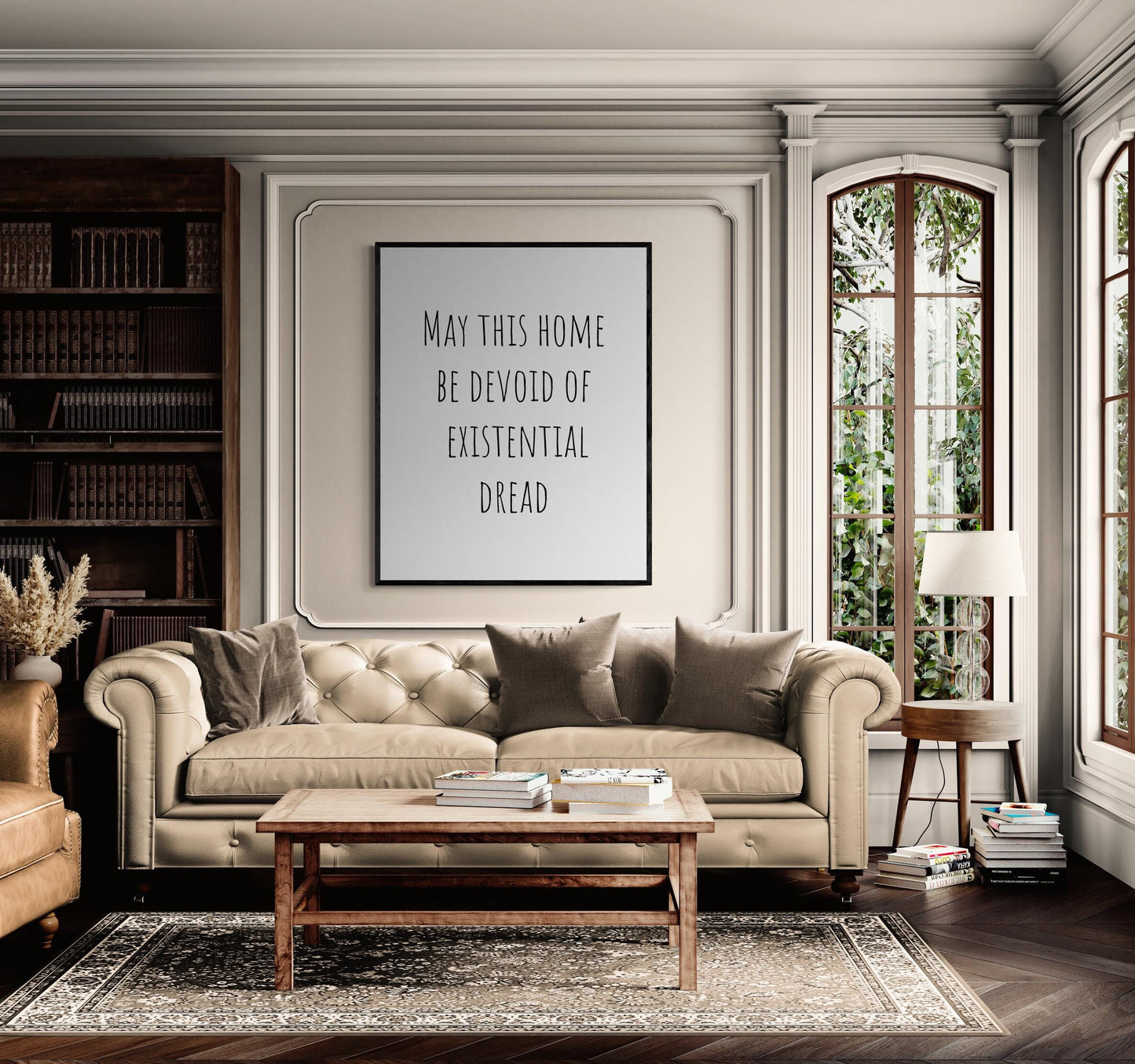 Inspirational Art Print | May This Home Be Devoid Of Existential Dread | Living Room | Home Decor | Poster