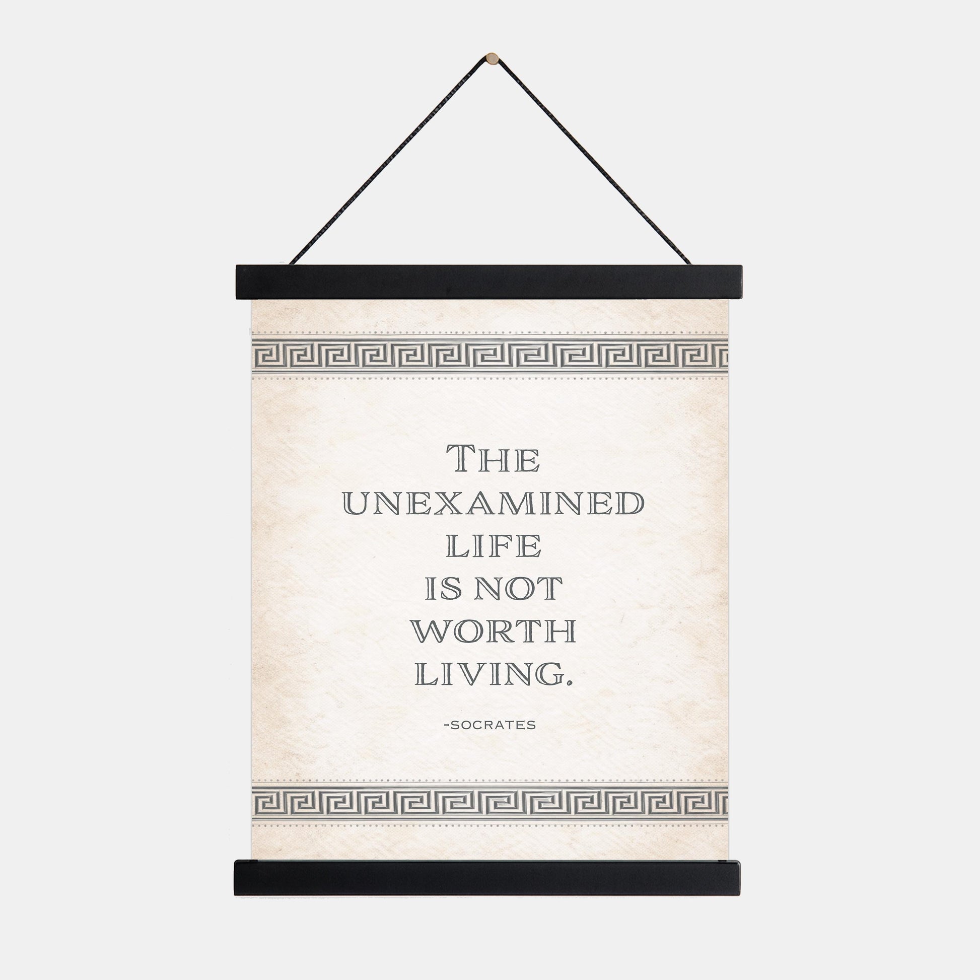 Unexamined Life Is Not Worth Living Art Print | Socrates Quote | Plato's Apology | Inspirational Philosophy | Home Decor | Literary Poster