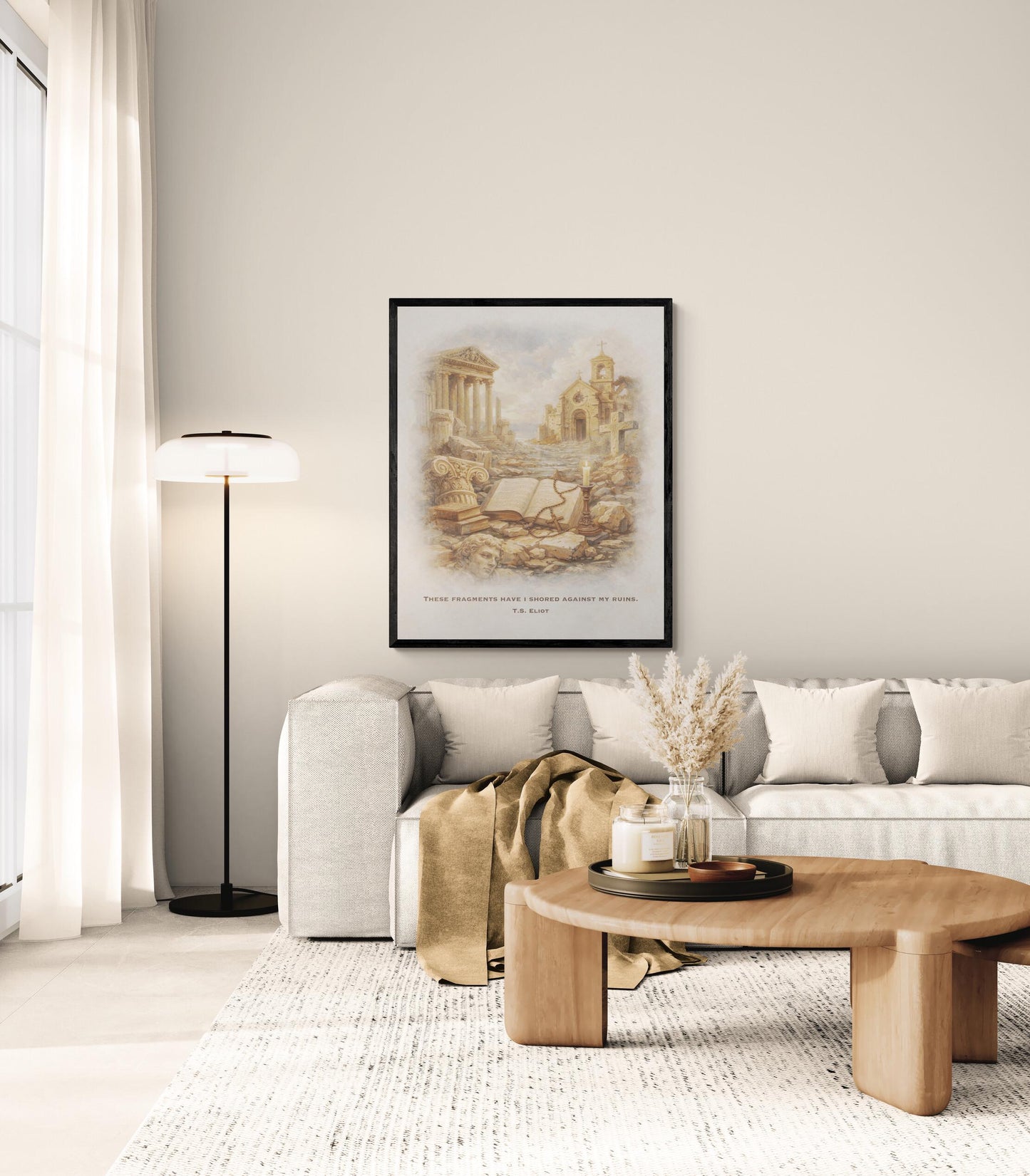 TS Eliot Quote Poem Art Print | Wasteland Fragments | Living Room | Home Decor | Literary Poster