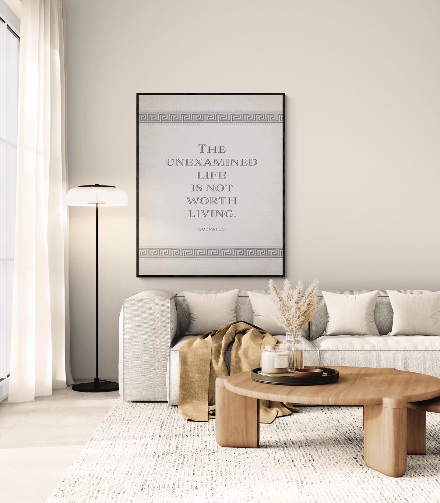 Unexamined Life Is Not Worth Living Art Print | Socrates Quote | Plato's Apology | Inspirational Philosophy | Home Decor | Literary Poster