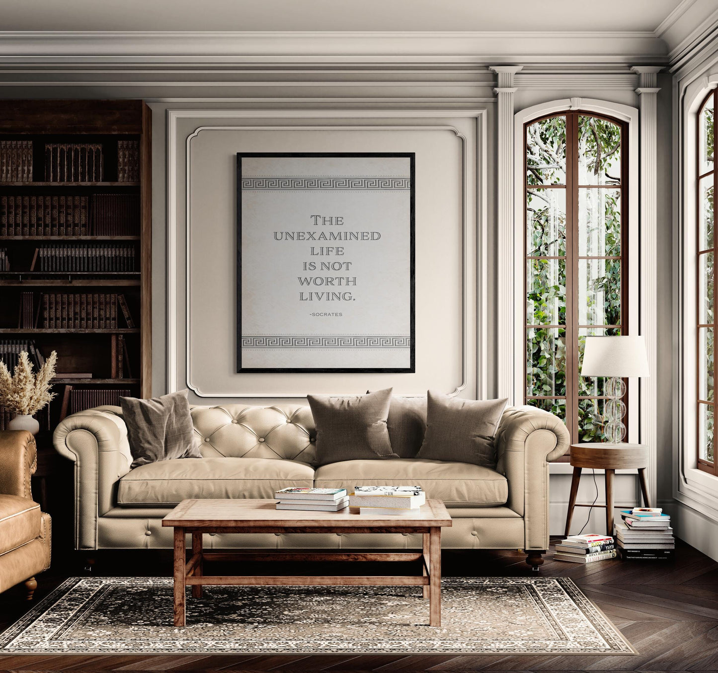 Unexamined Life Is Not Worth Living Art Print | Socrates Quote | Plato's Apology | Inspirational Philosophy | Home Decor | Literary Poster