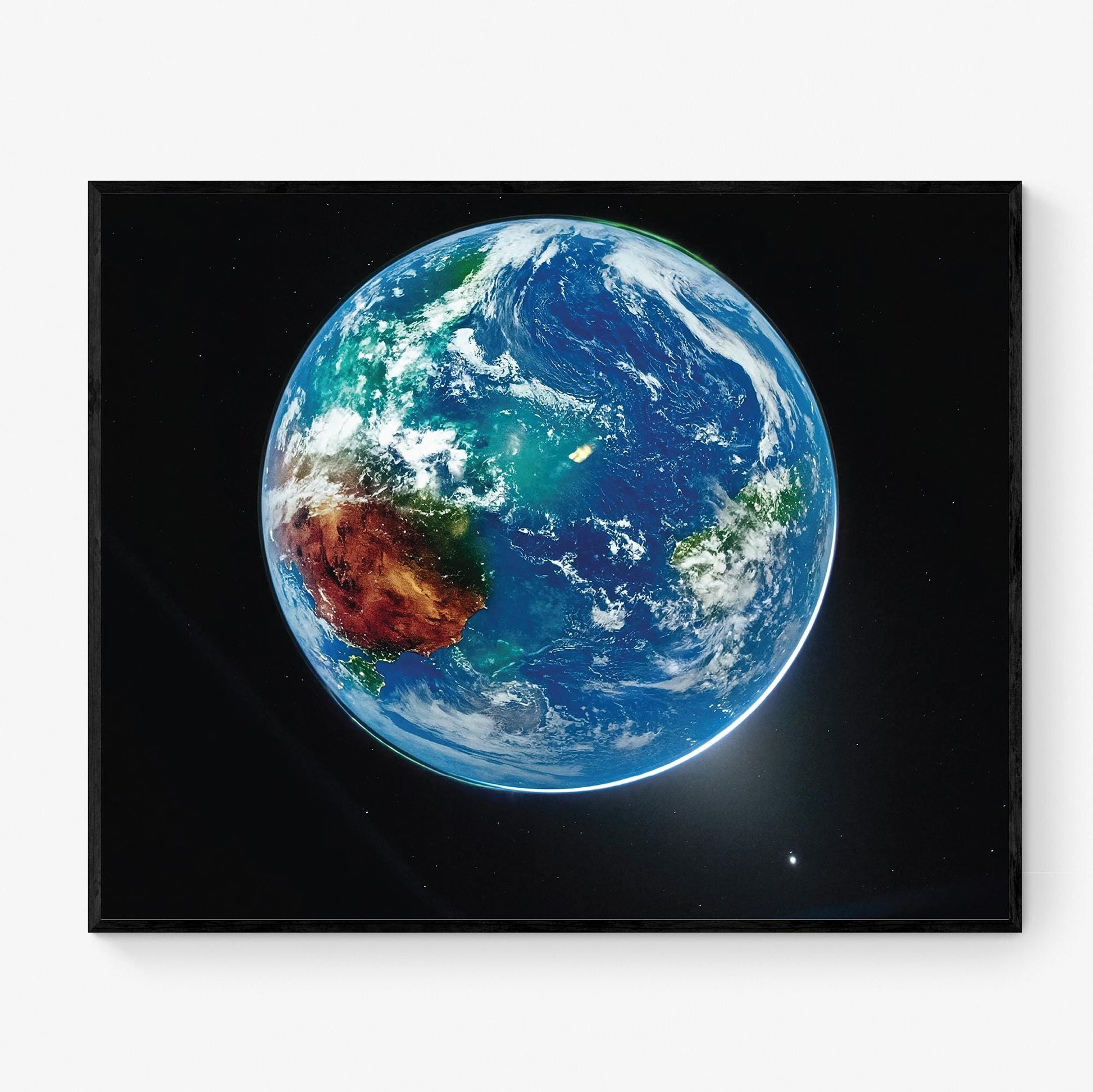 Artemis II Earth Photo Print | Enhanced NASA Blue Marble Space Art | Earth From Space Wall Decor | Astronomy Gift