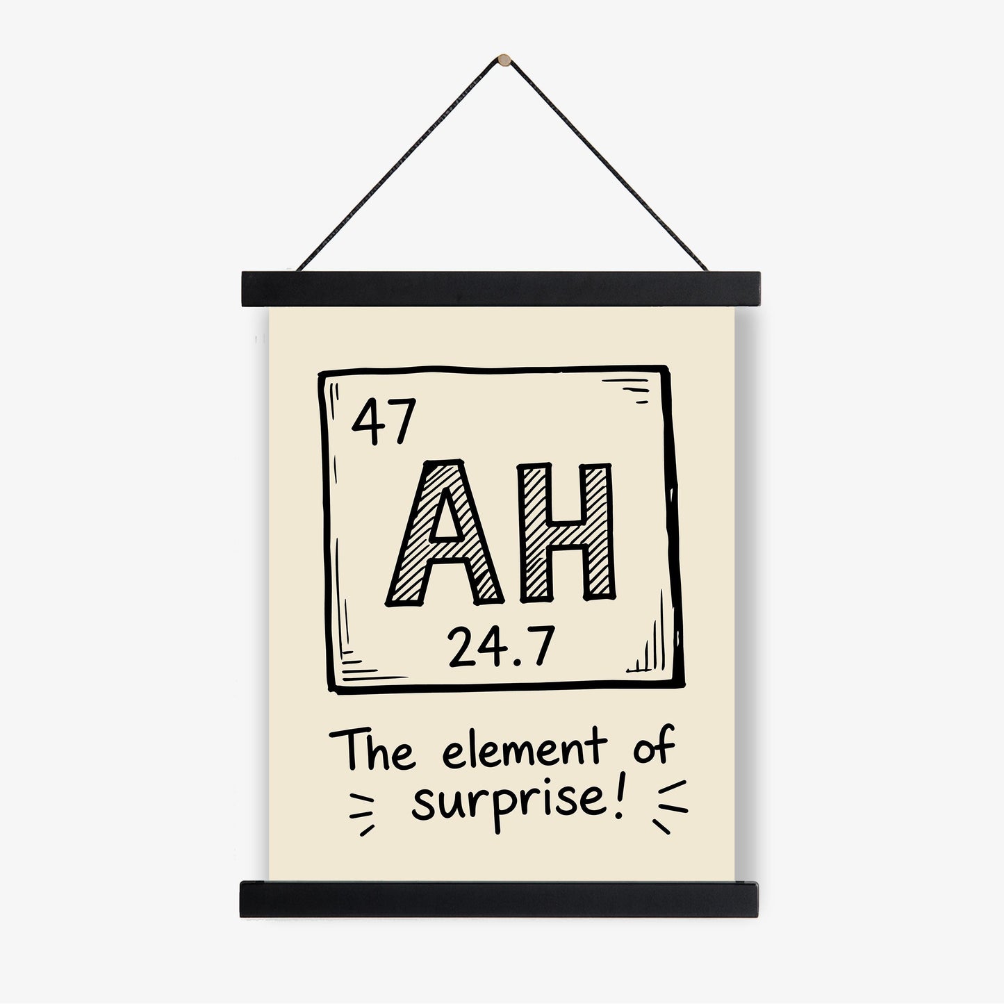 Element of Surprise Wall Art | Funny Periodic Table | Science Teacher Gift | Classroom | Nerd Humor | Geeky Home Decor