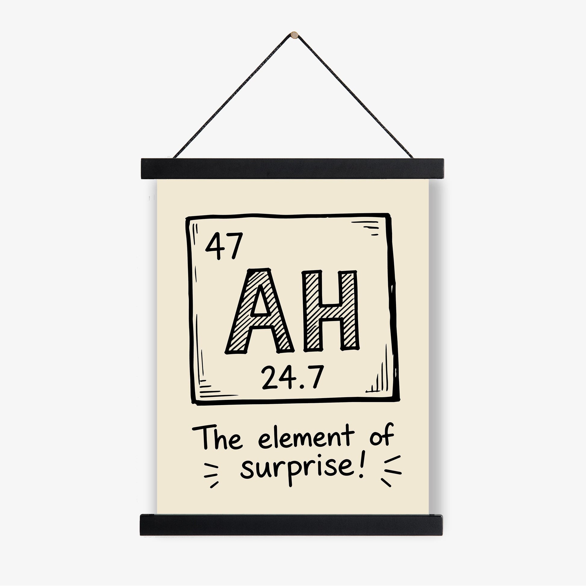 Element of Surprise Wall Art | Funny Periodic Table | Science Teacher Gift | Classroom | Nerd Humor | Geeky Home Decor