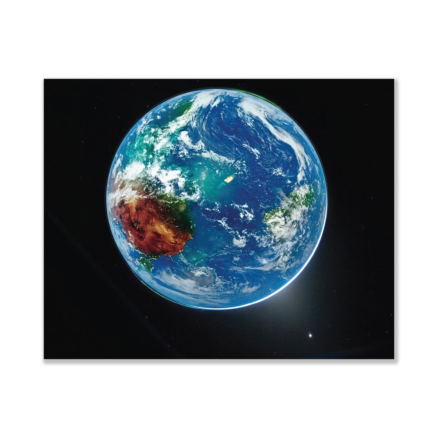 Artemis II Earth Photo Print | Enhanced NASA Blue Marble Space Art | Earth From Space Wall Decor | Astronomy Gift