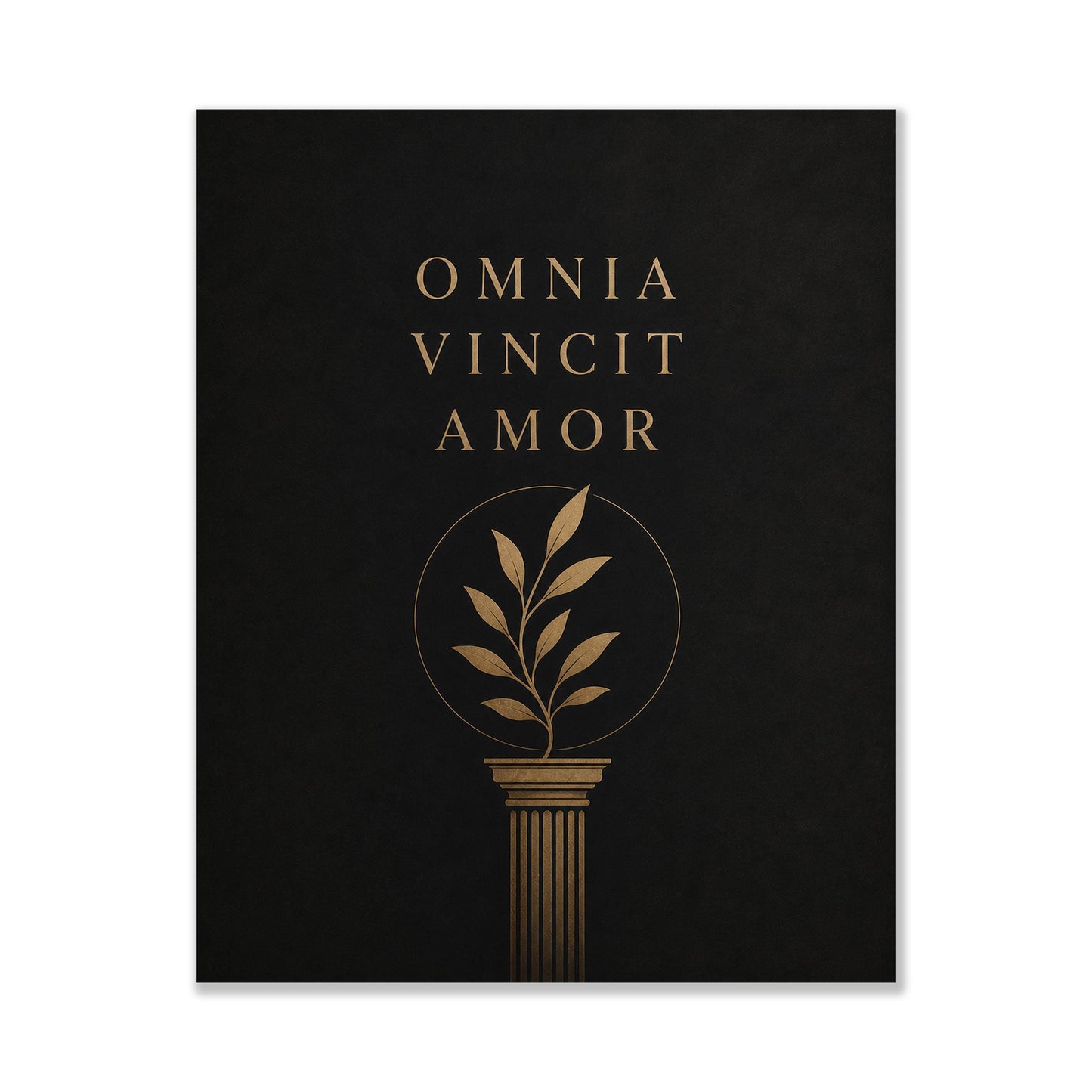 Omnia Vincit Amor Wall Art Print, Latin Quote Decor, Classical Typography, Love Conquers All, Minimalist Literary Home Decor
