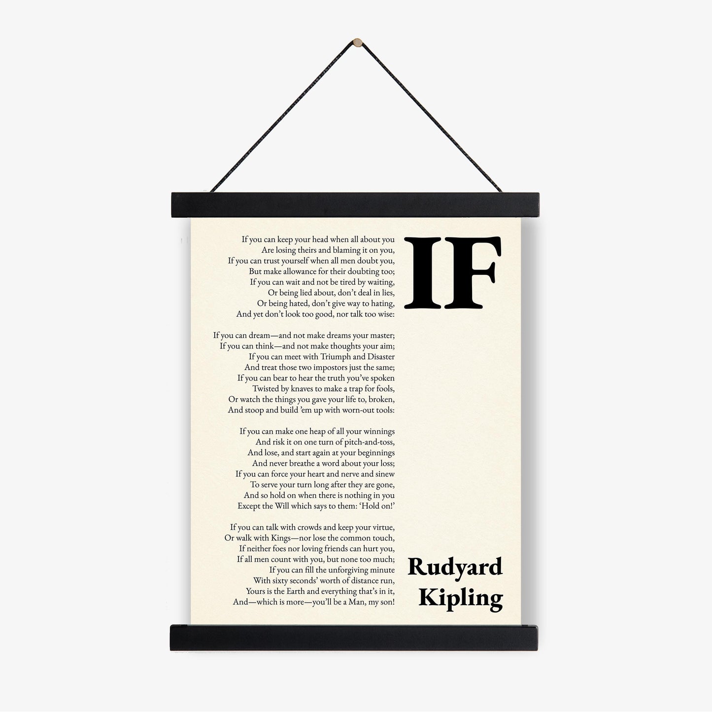 If by Rudyard Kipling Poem Quote Wall Art Print | Poetry | Landscape | Children's Room | Nursery | Vintage Home Decor | Literary Gift